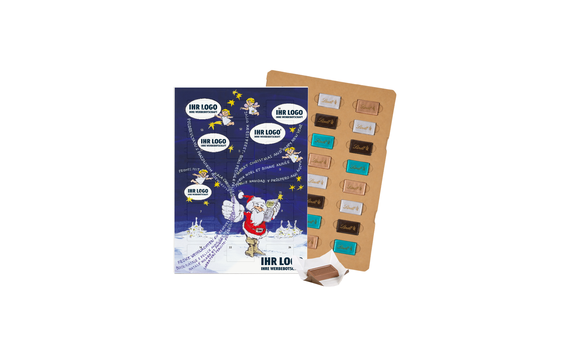Schoko-Adventskalender Eco Lindt "Weihnachtsgrüße"