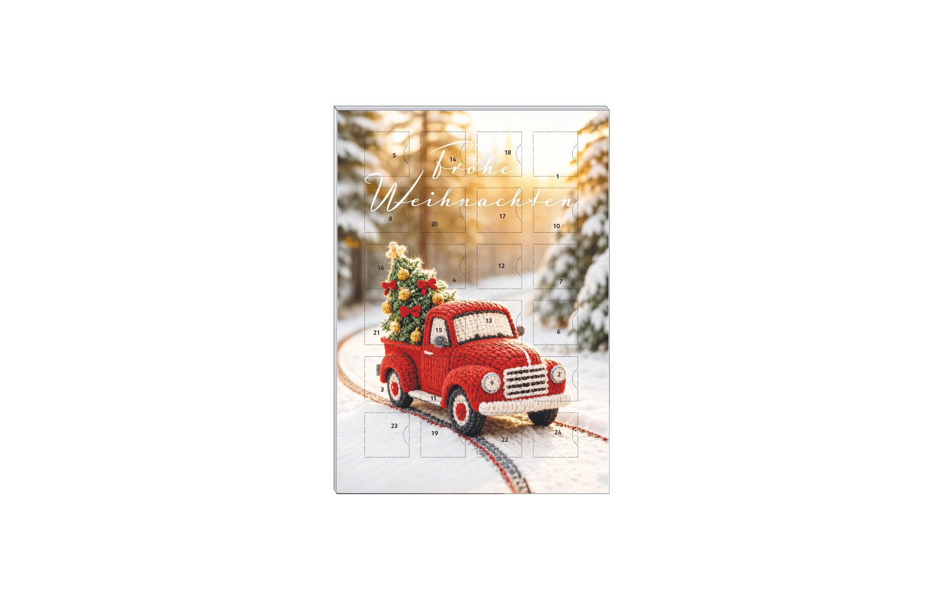 Schoko-Adventskalender A5 "Knitted Christmas Journey"