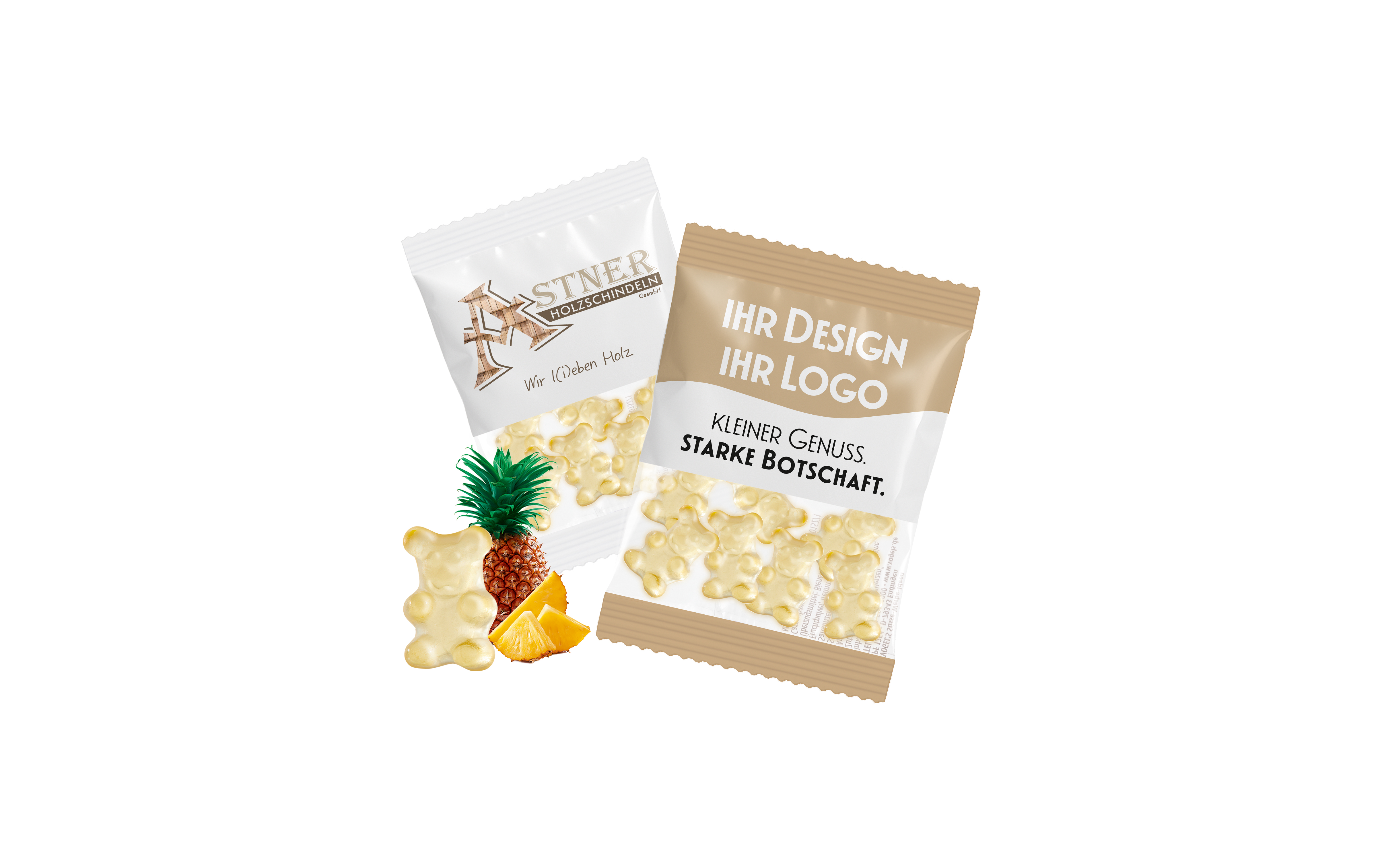 1-farbige Premium-Bärchen "Transparent" 10g