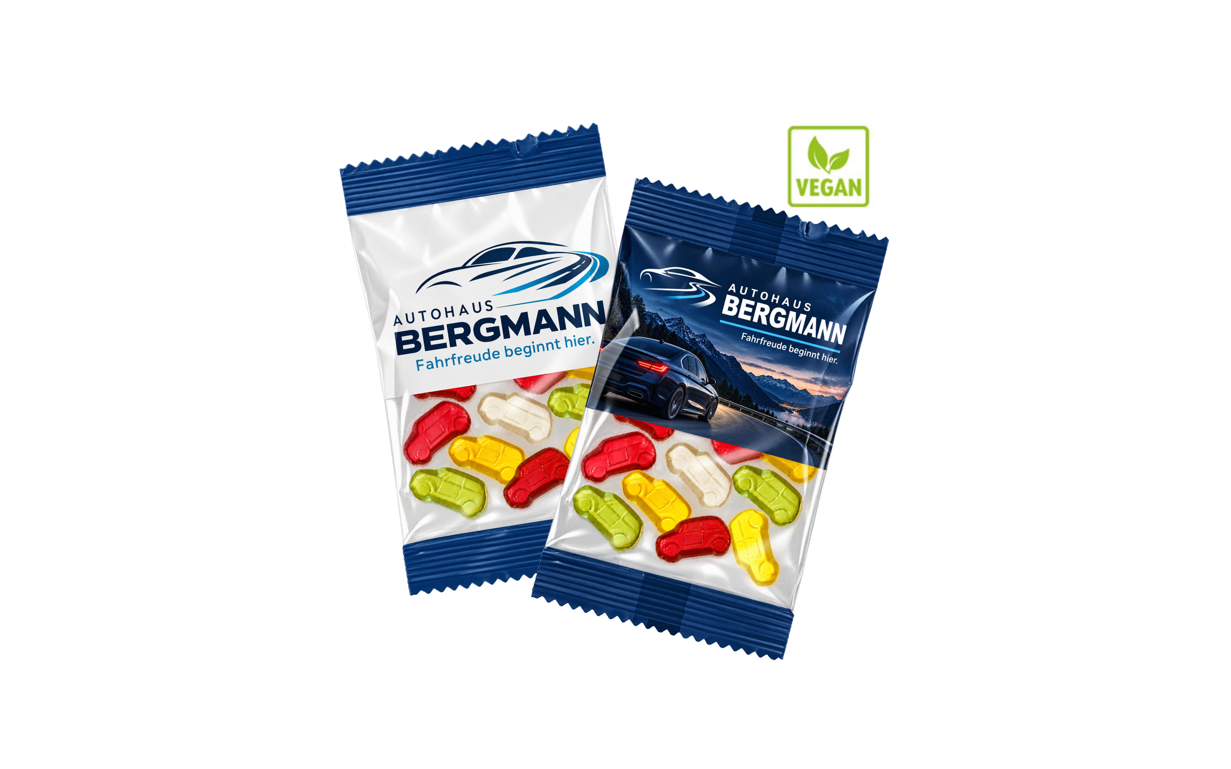 Fruchtgummi-Werbetüte Vegan "Auto" 15g