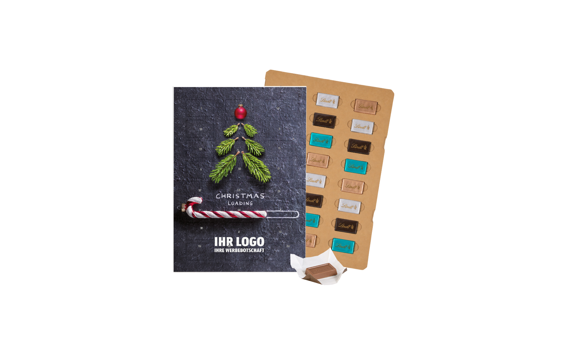 Schoko-Adventskalender Eco Lindt "Christmas Loading"