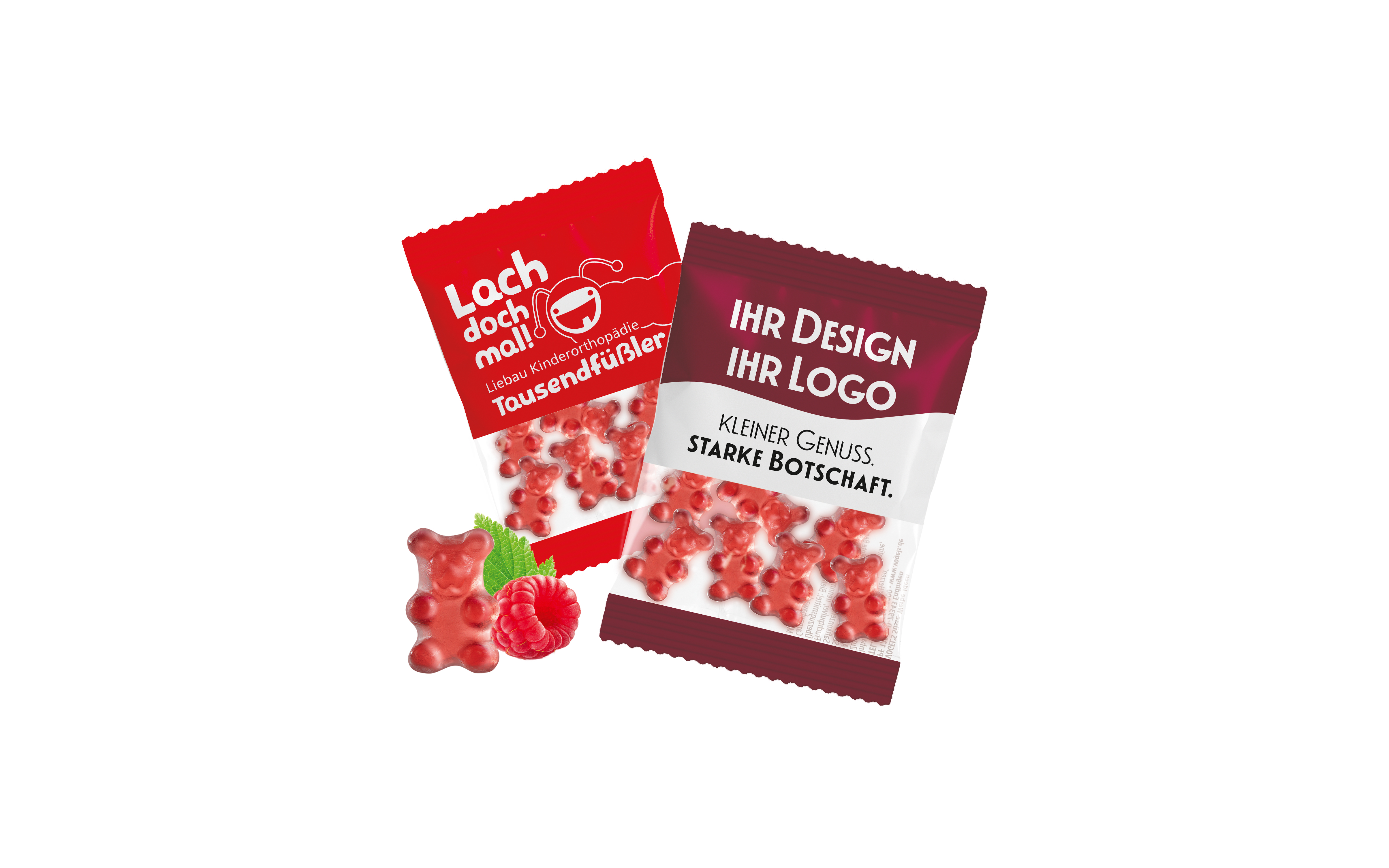 1-farbige Premium-Bärchen "Rot" 10g