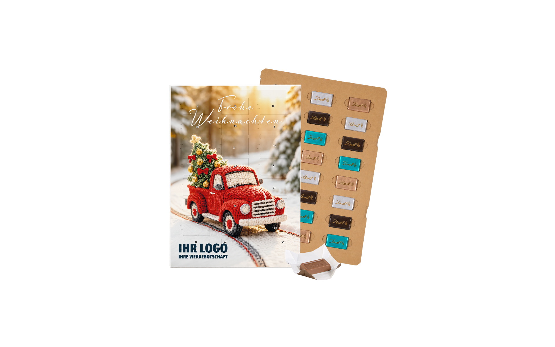 Schoko-Adventskalender Eco Lindt "Knitted Christmas Journey"