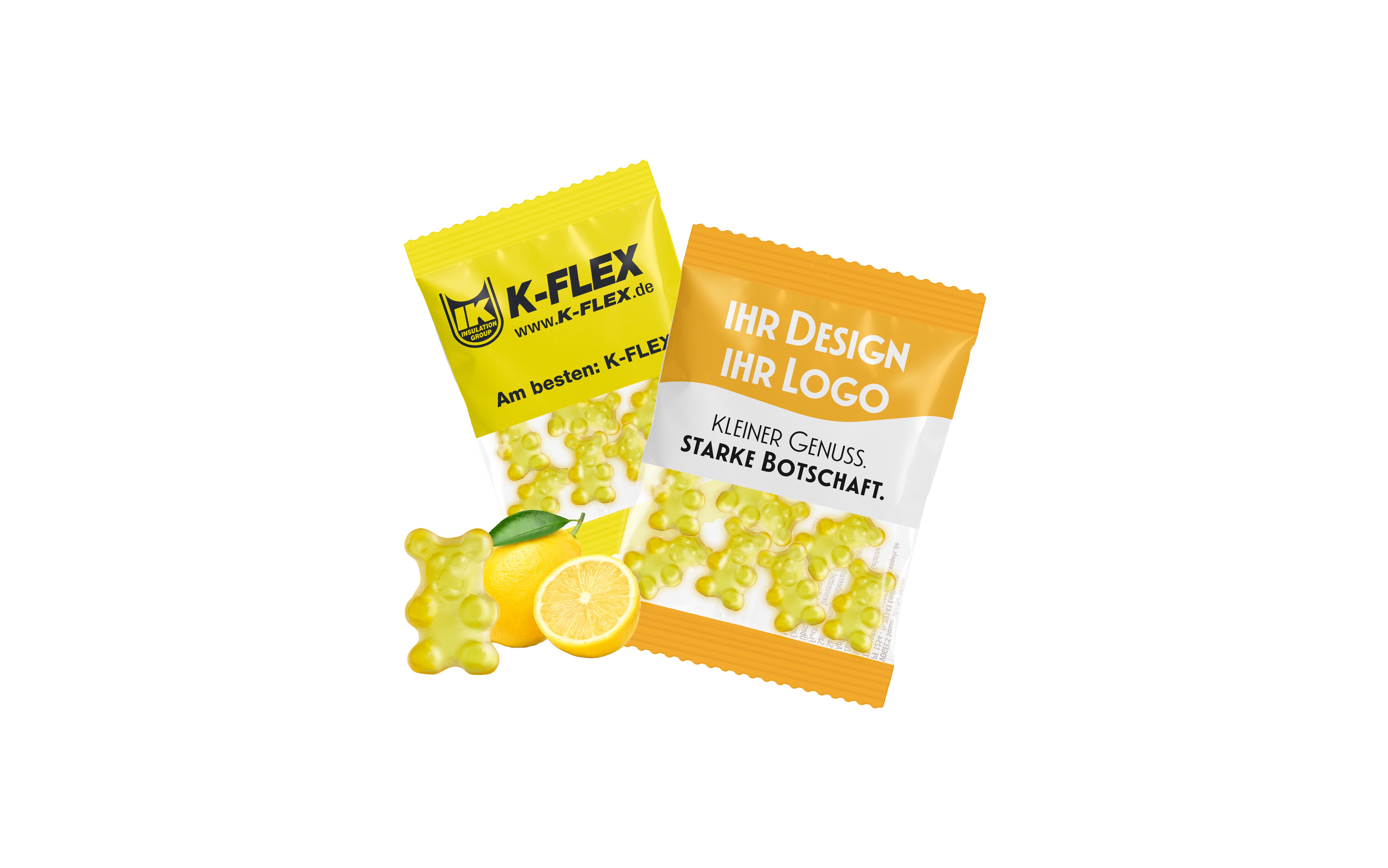 1-farbige Premium-Bärchen "Gelb" 10g