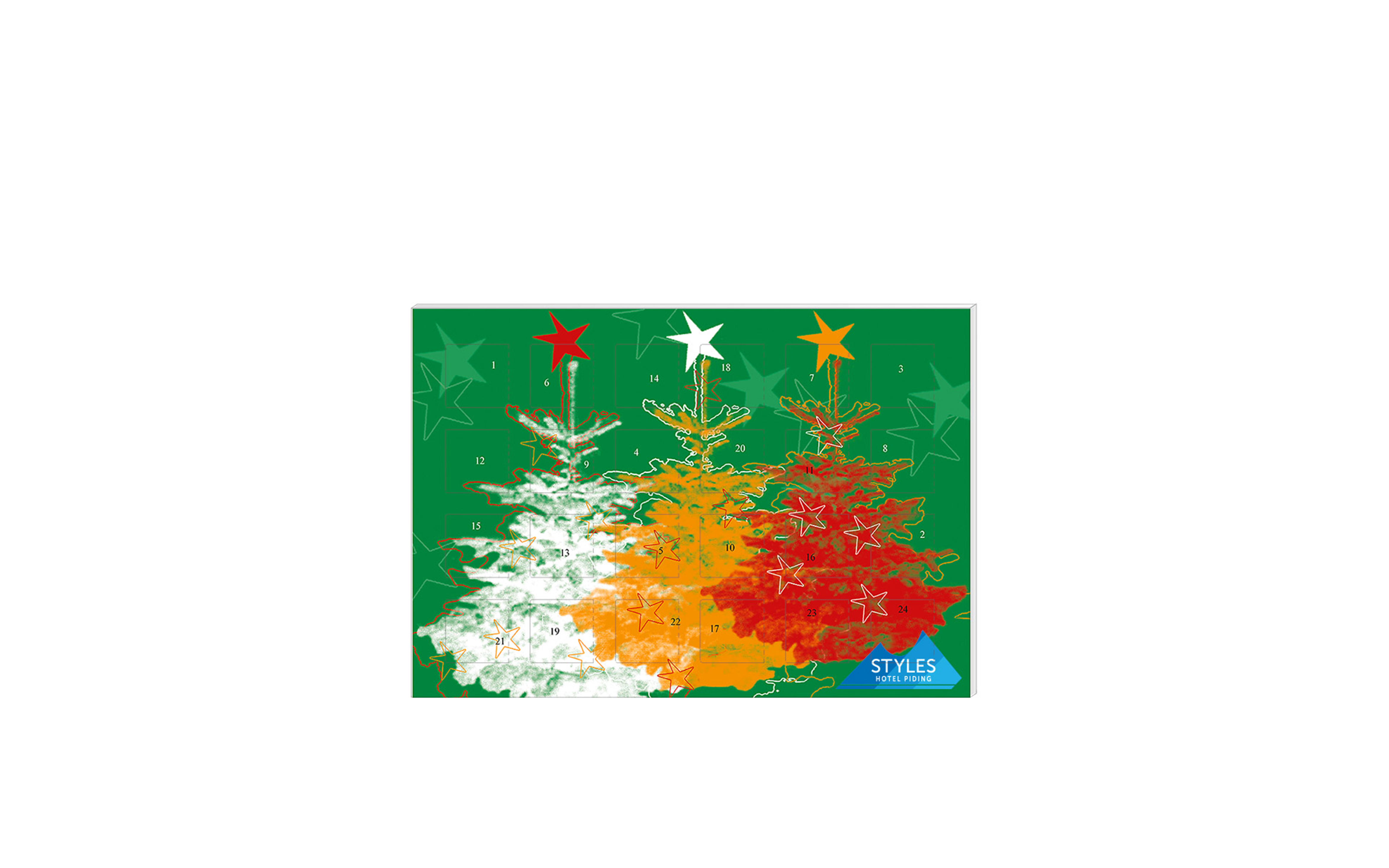 Schoko-Adventskalender Kompakt "Drei Tannen"