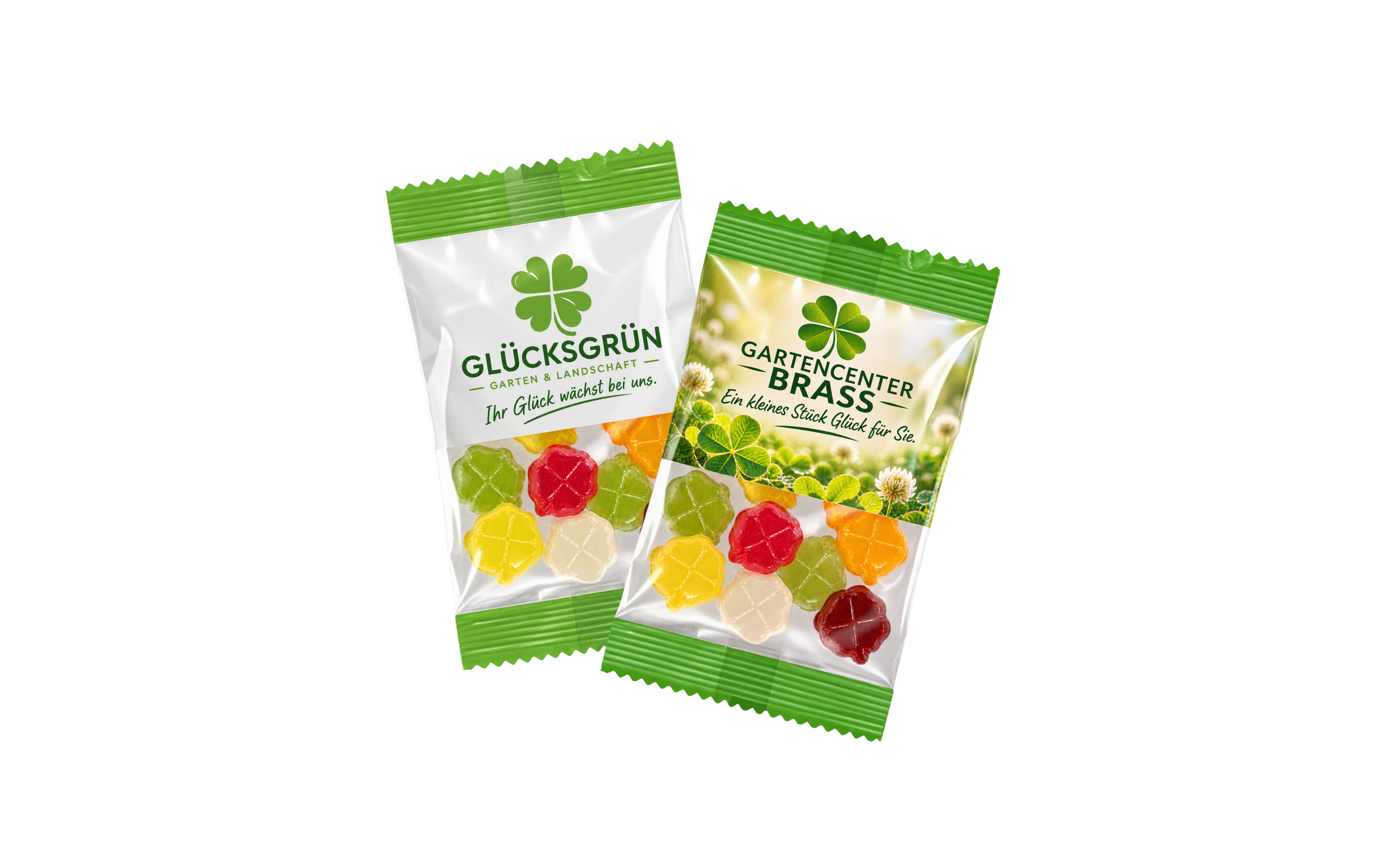Fruchtgummi-Werbetüte 15g "Kleeblatt"