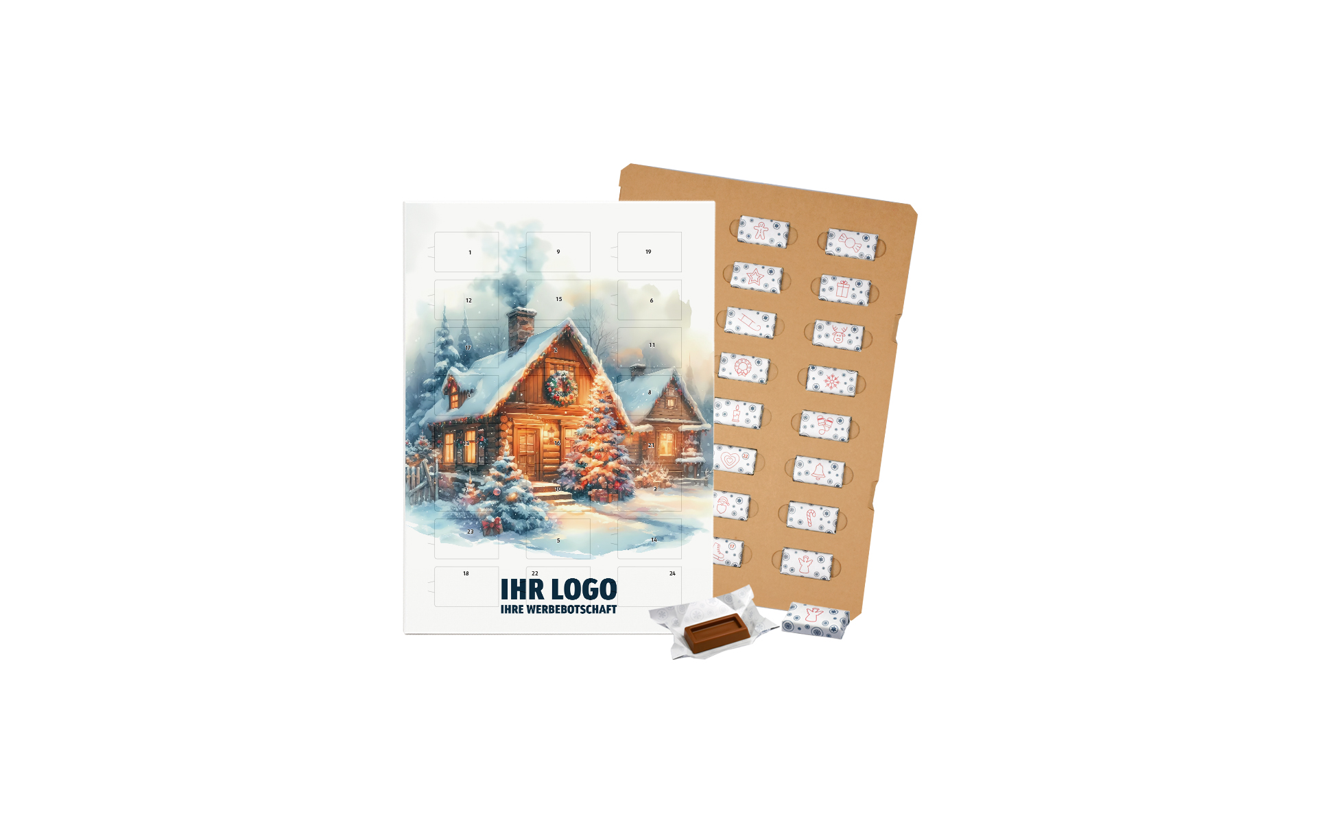Schoko-Adventskalender Eco "Hüttenzauber"