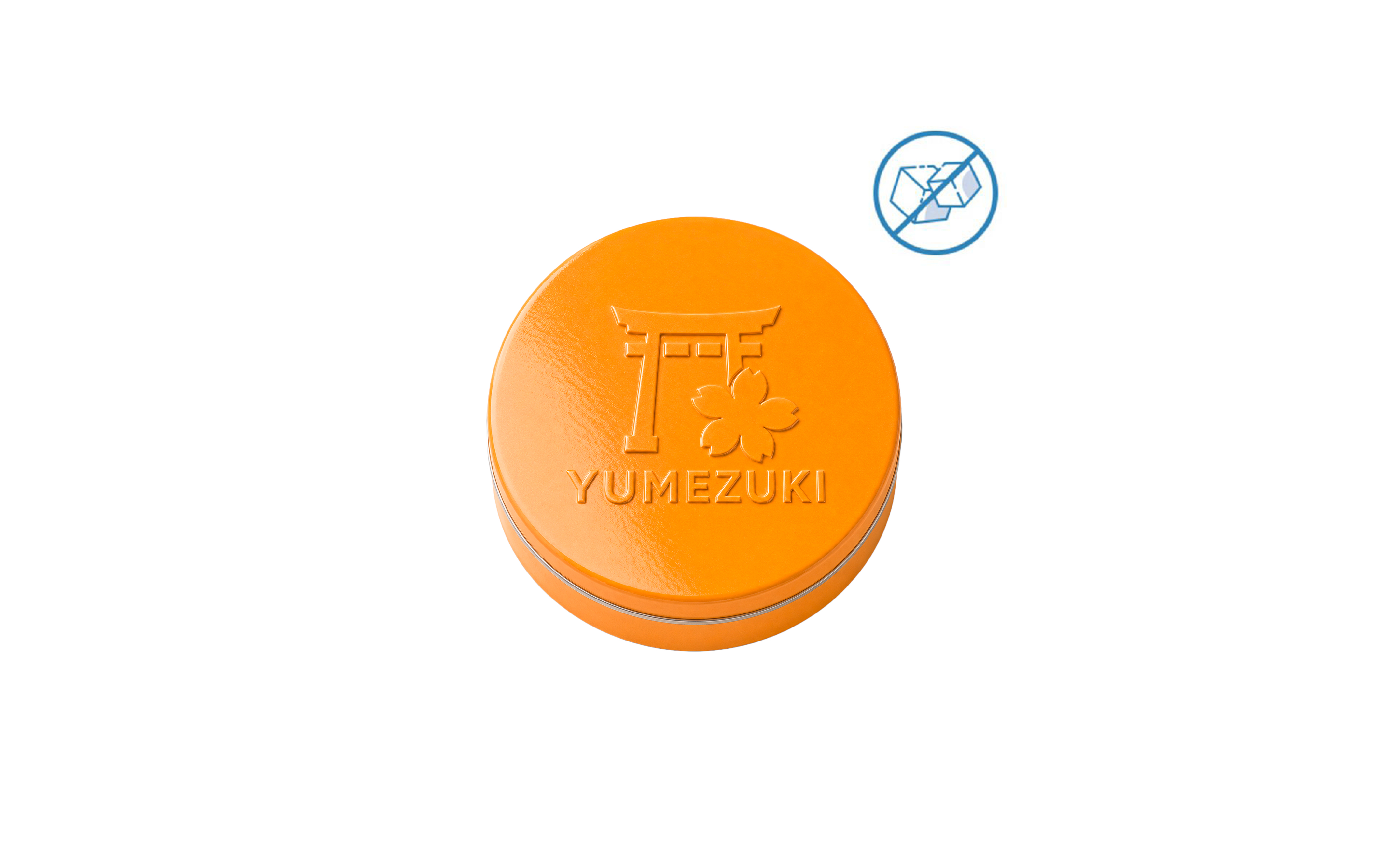 XS-Prägedose "Pfefferminzdragees zuckerfrei" Orange (glänzend)