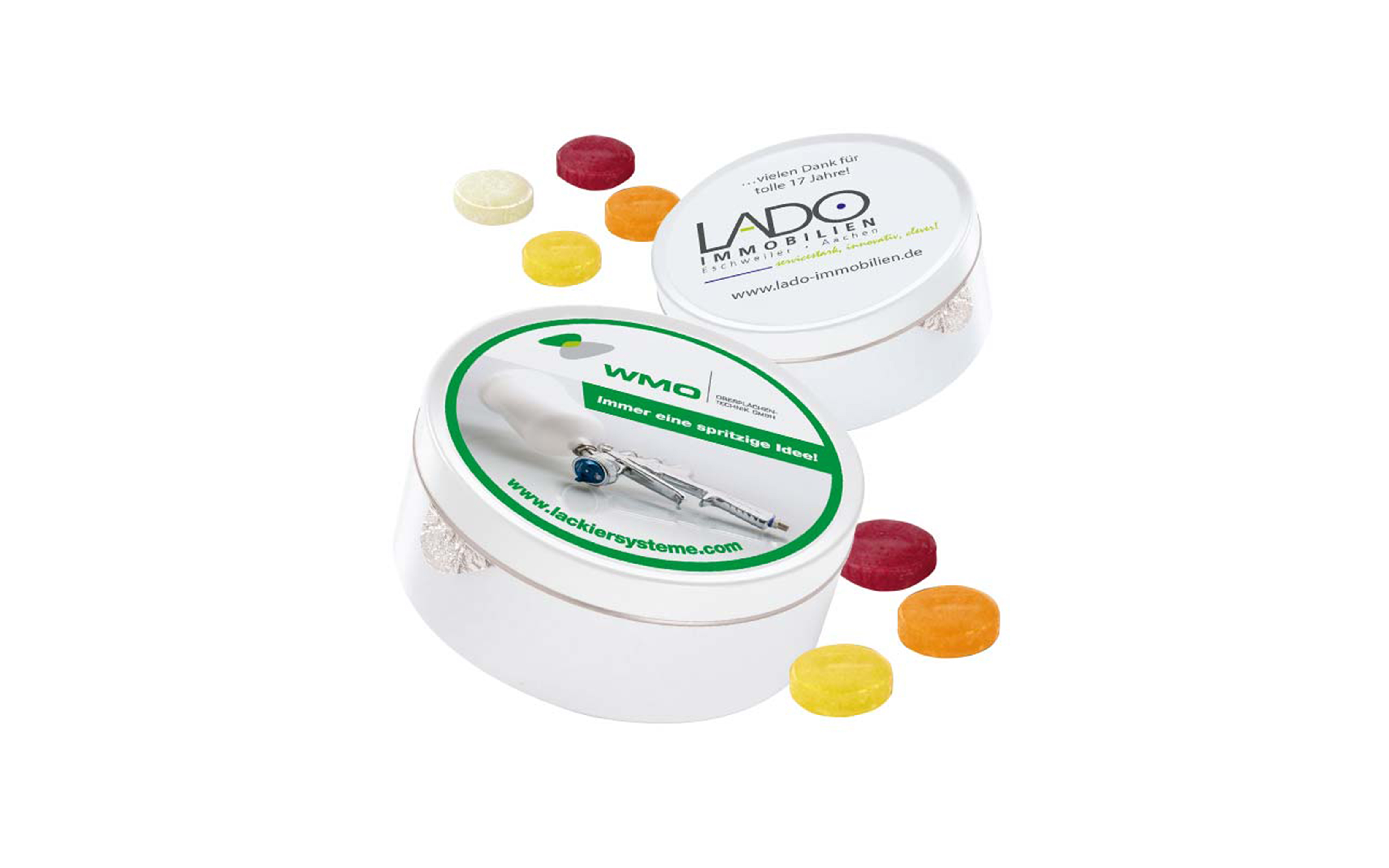 Auto-Taschen-Dose 200g "Fruchtbonbons"