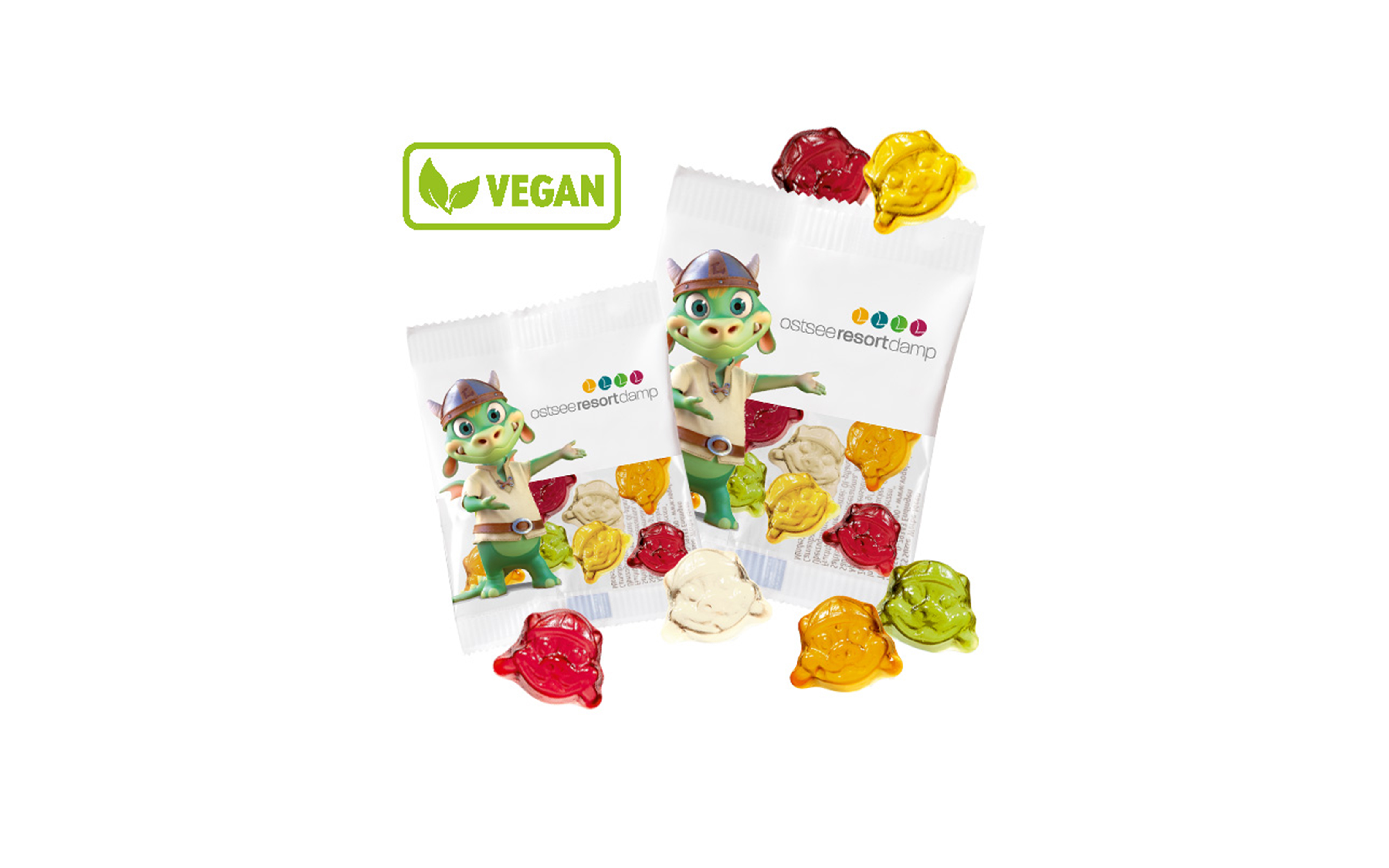 Fruchtgummi-Werbetüte Vegan "Sonderanfertigung" 10g