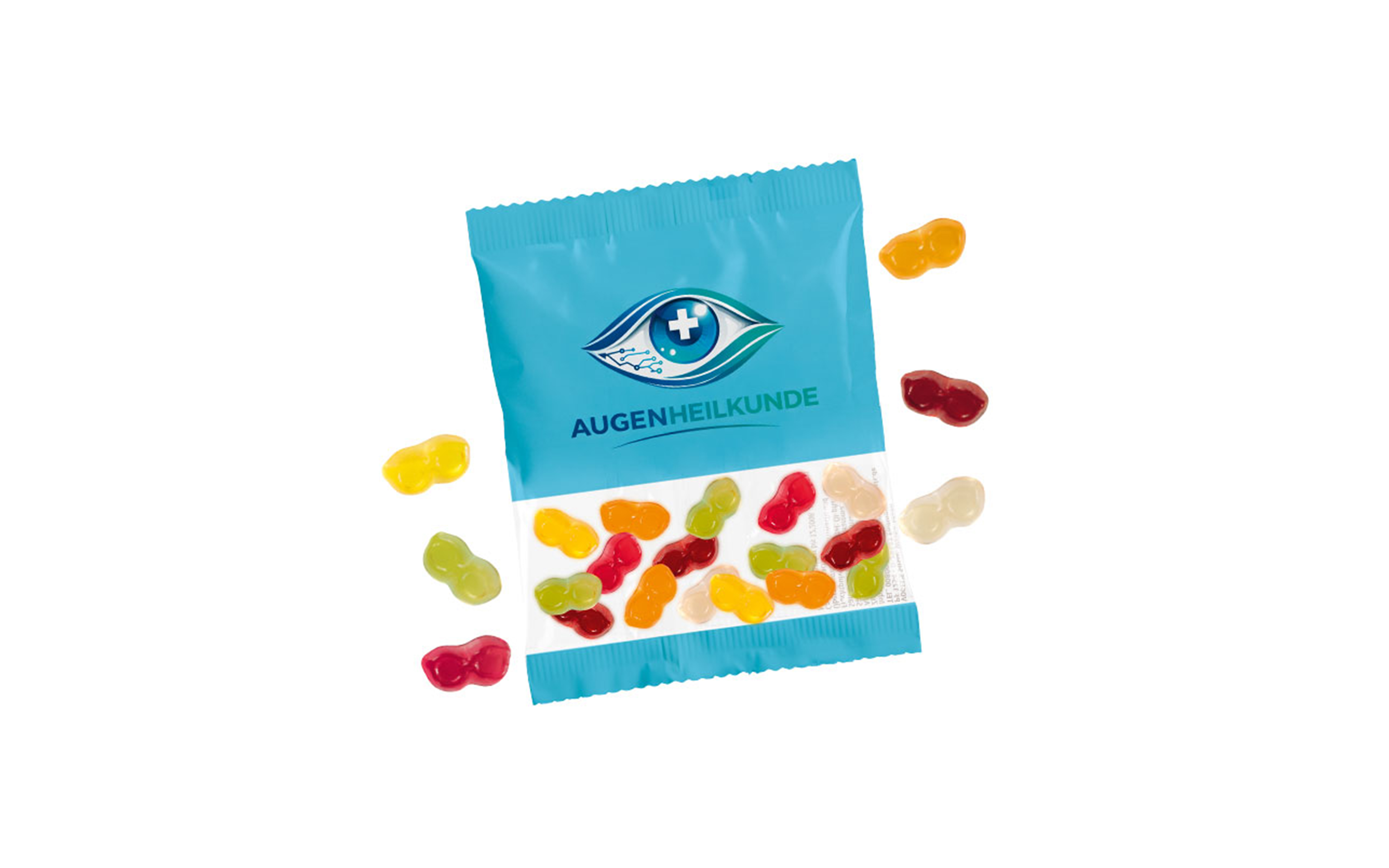 Fruchtgummi-Werbetüte 50g "Brillen"