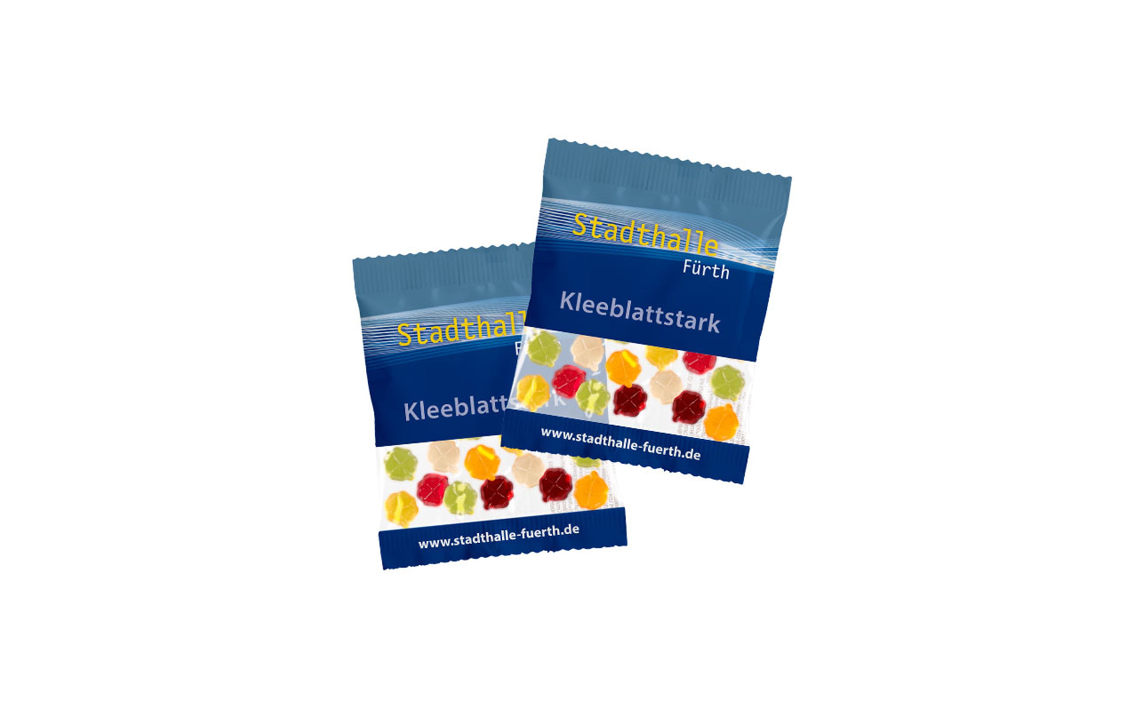 Fruchtgummi-Werbetüte 20g "Glücksklee"