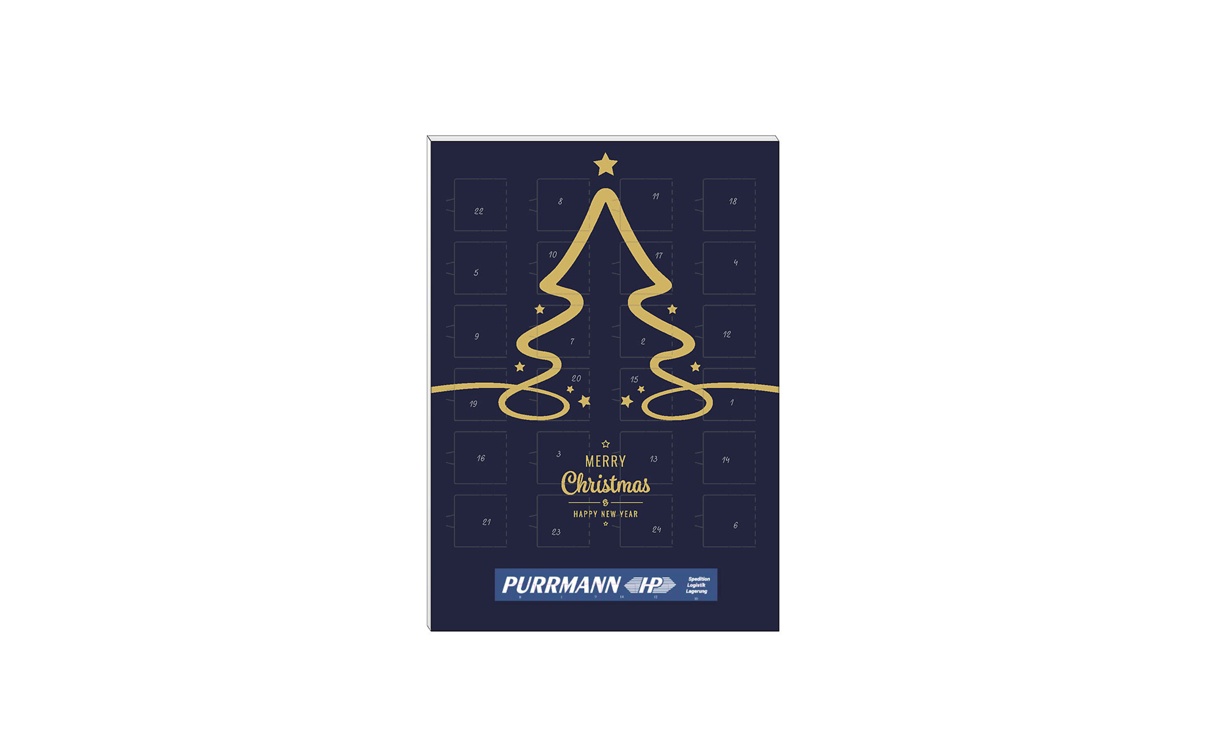 Schoko-Adventskalender Klassik "Golden Christmas"
