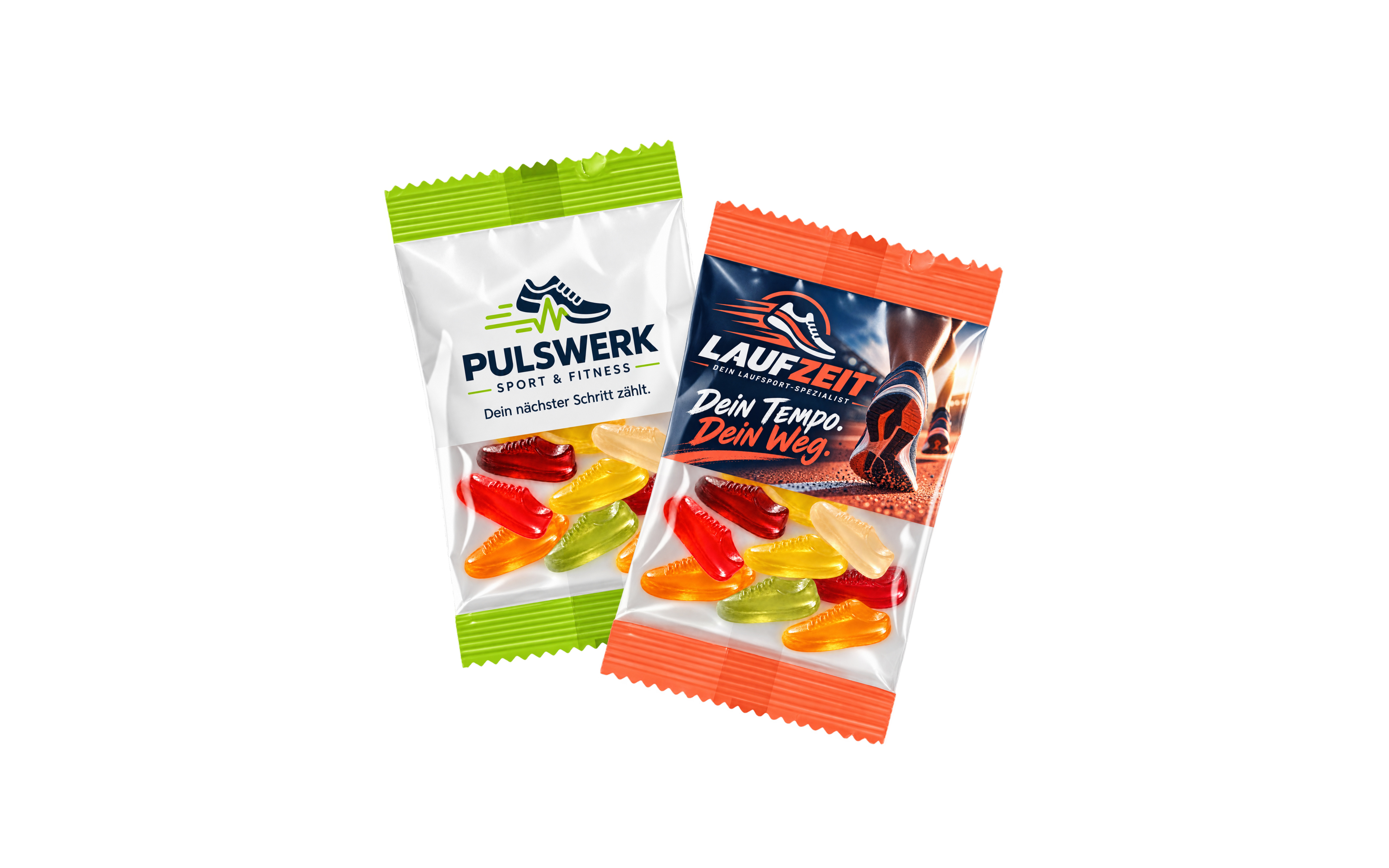Fruchtgummi-Werbetüte 15g "Joggingschuhe"
