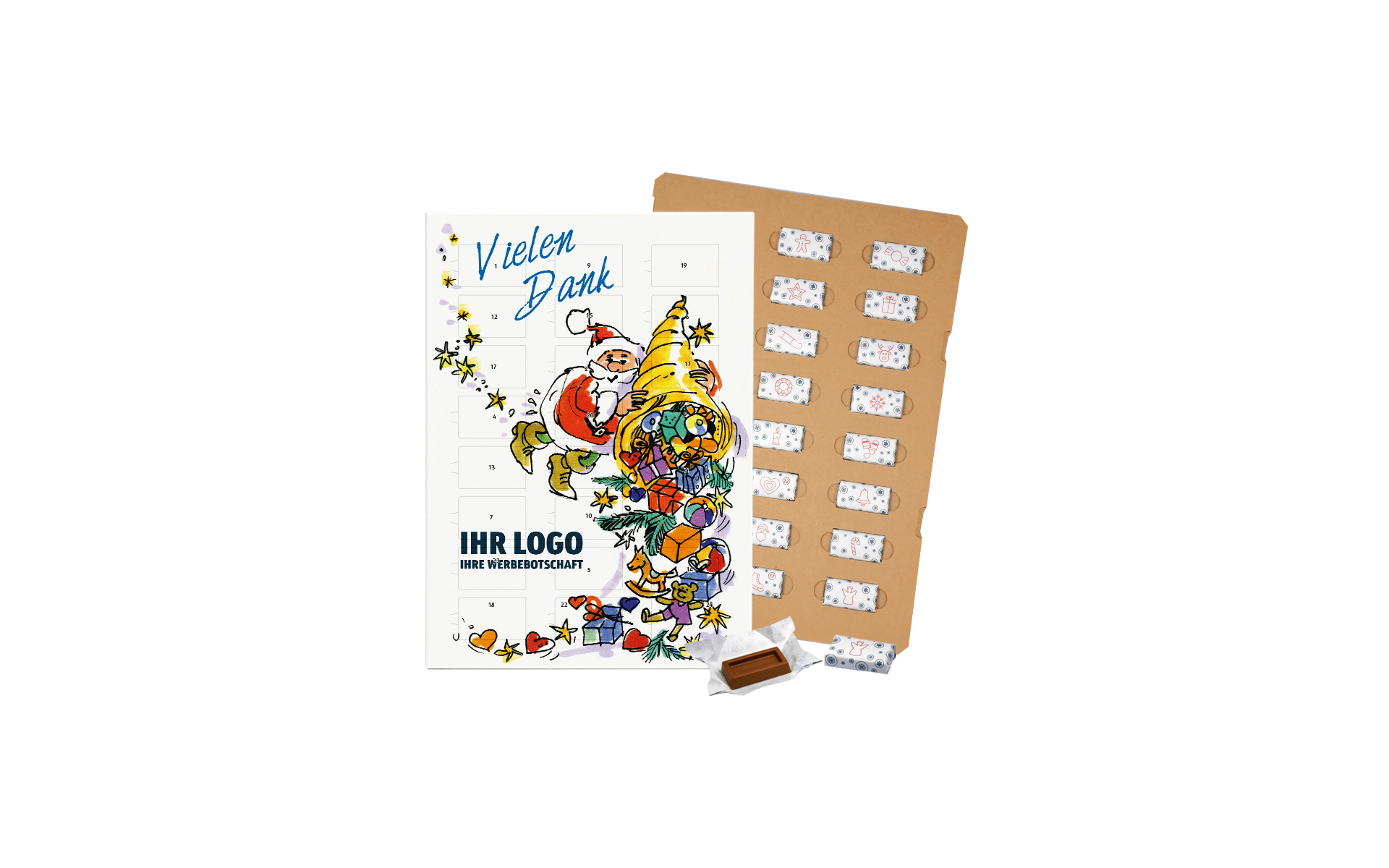 Schoko-Adventskalender Eco "Vielen Dank"