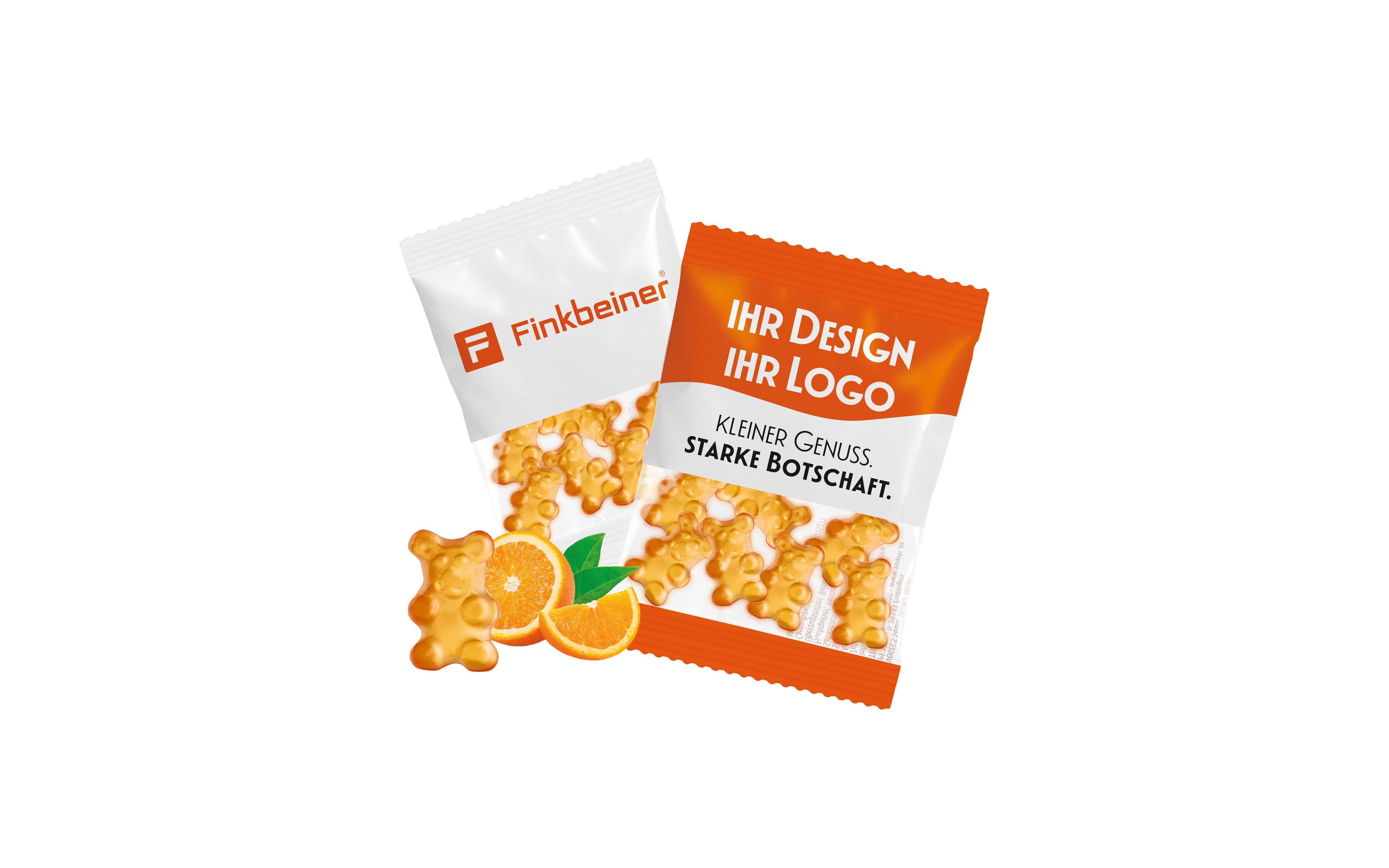 1-farbige Premium-Bärchen "Orange" 10g