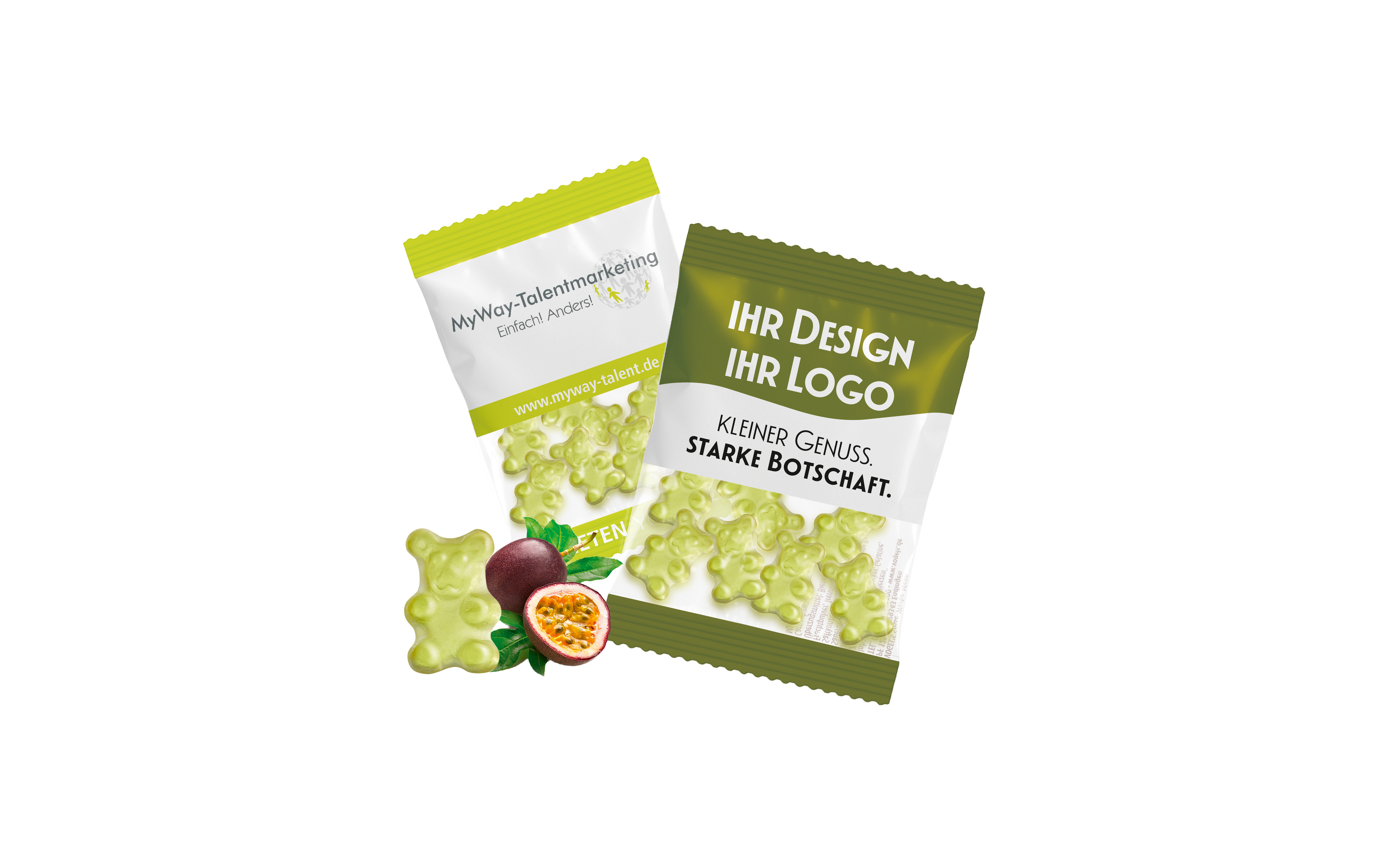 1-farbige Premium-Bärchen "Grün" 10g