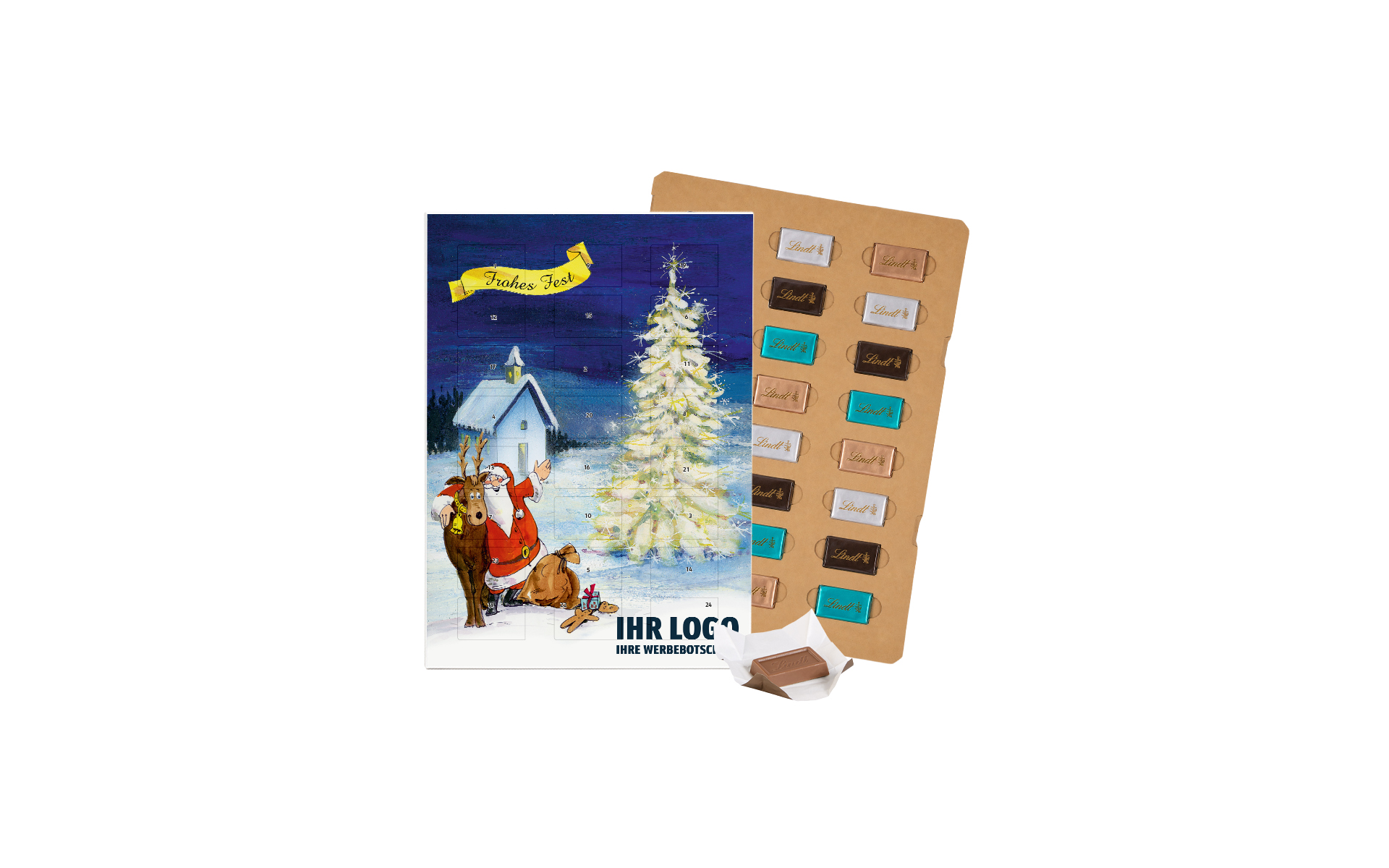 Schoko-Adventskalender Eco Lindt "Frohes Fest"
