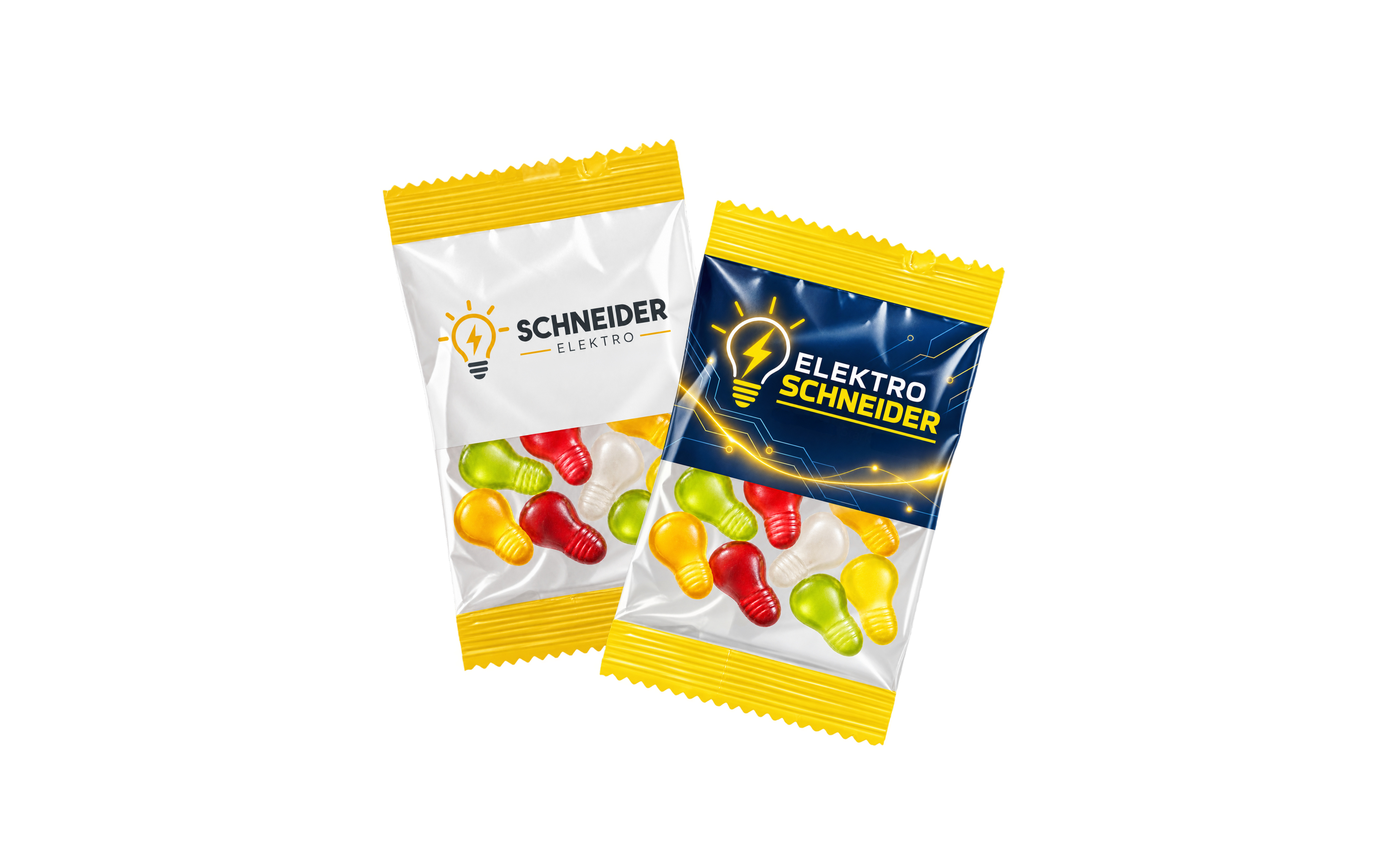 Fruchtgummi-Werbetüte 15g "Glühbirne"