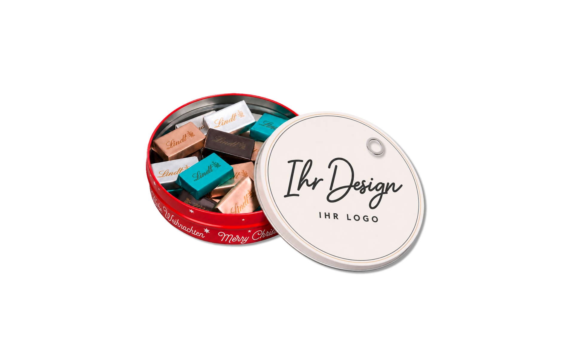 Magnetdosen-Adventskalender mit Lindt Naps Standard- oder Sondermotiv