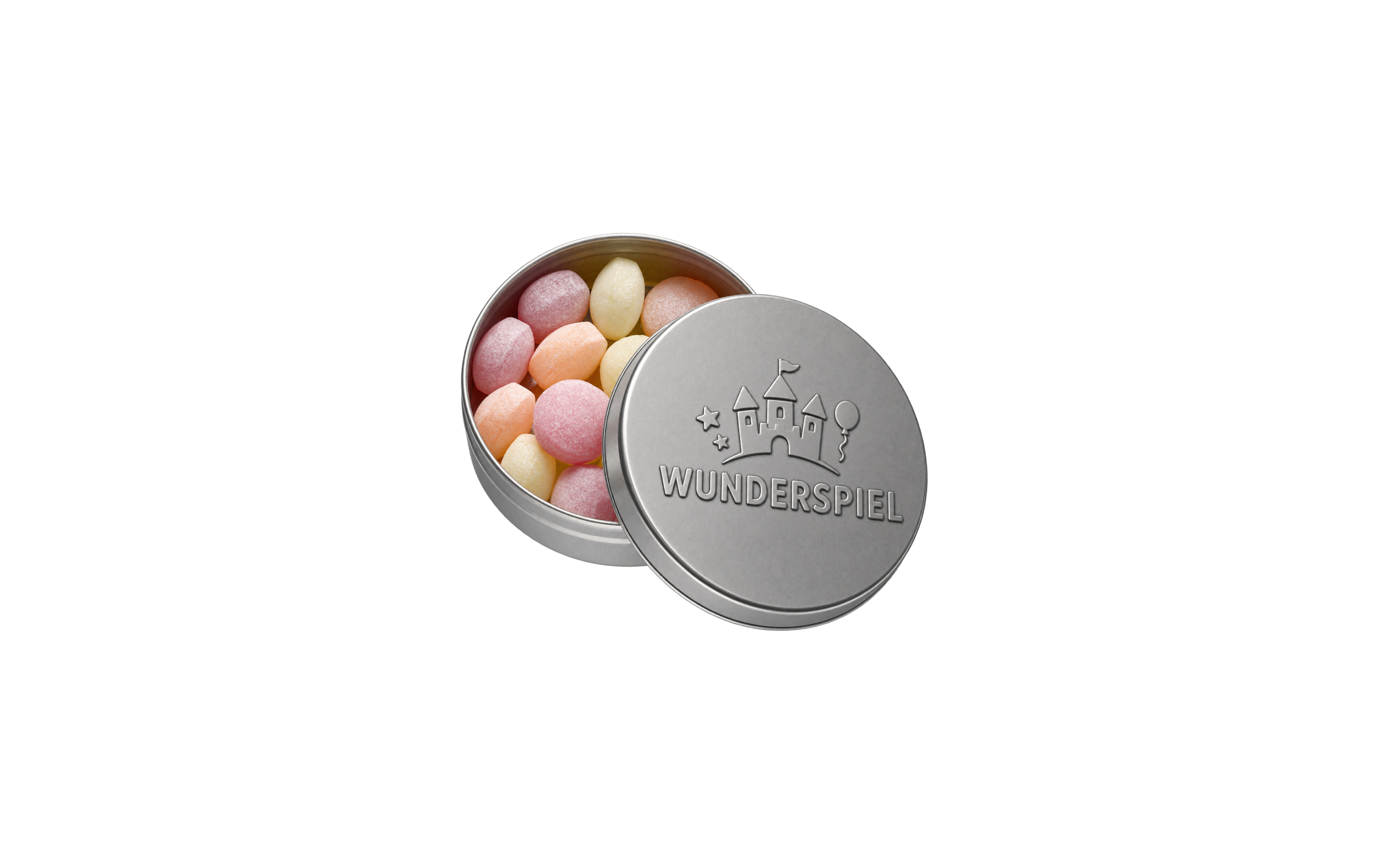 XS-Prägedose "Fruchtbonbons" Silber (matt)