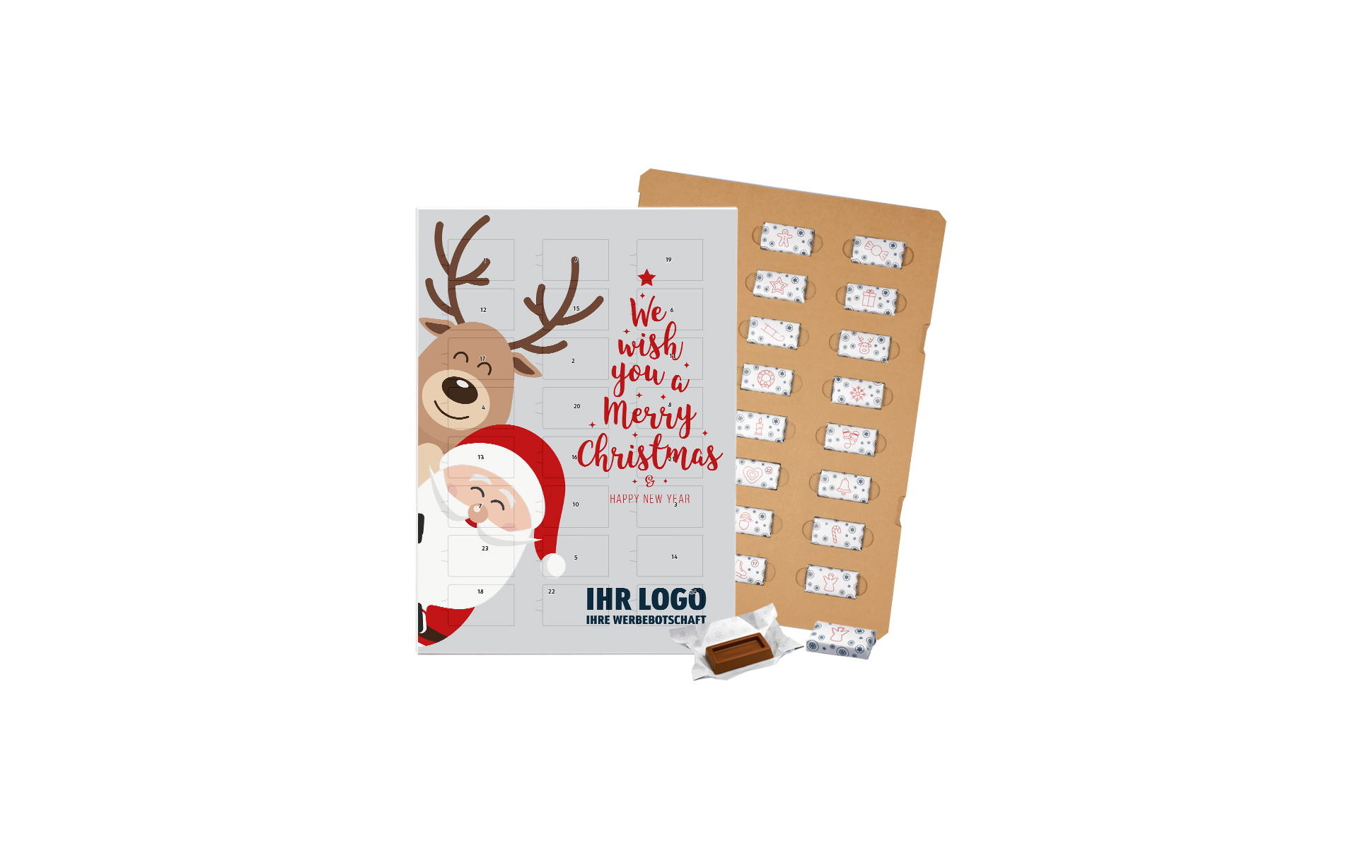 Schoko-Adventskalender Eco "Weihnachtswünsche"