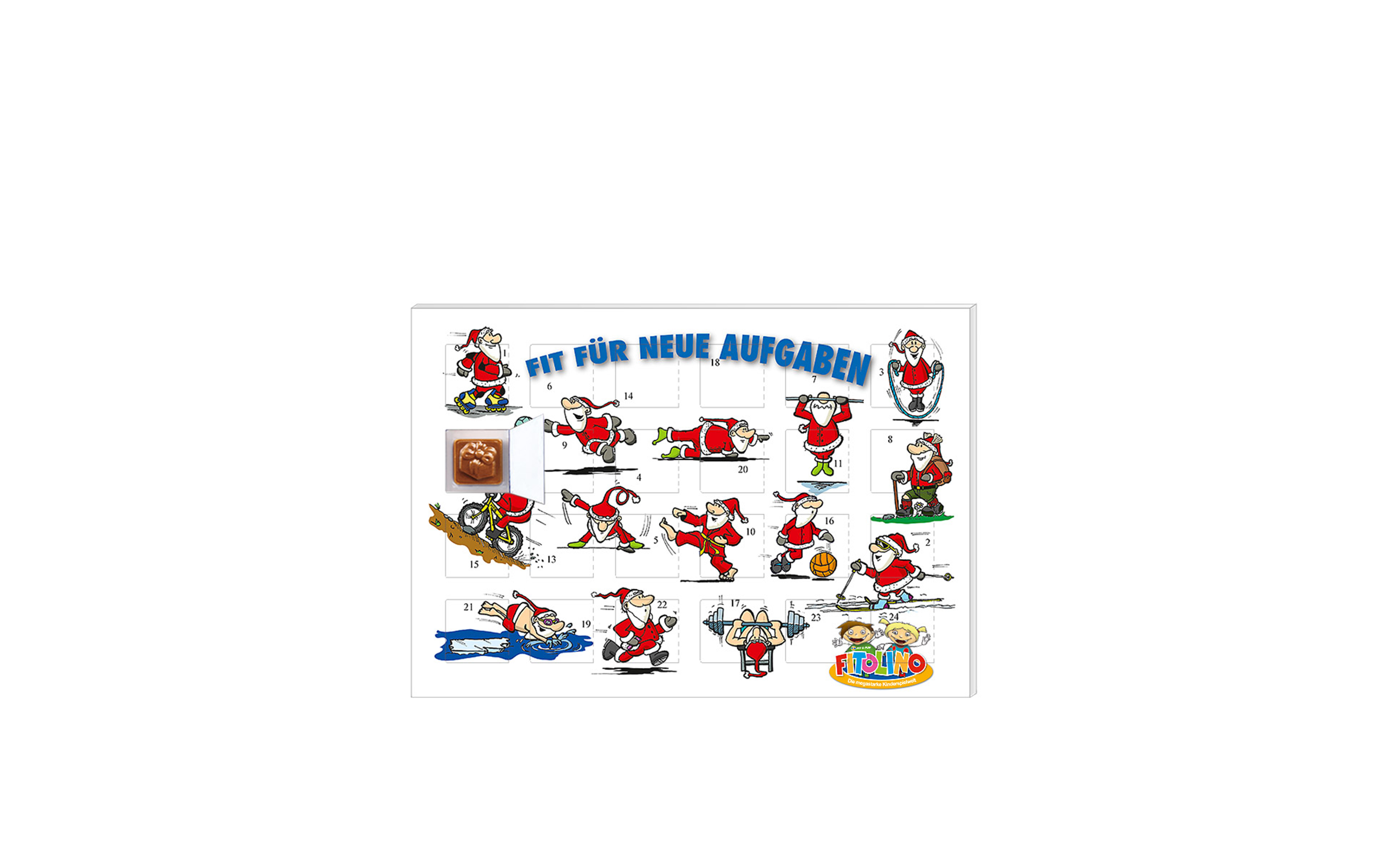 Schoko-Adventskalender Kompakt "Fitness"