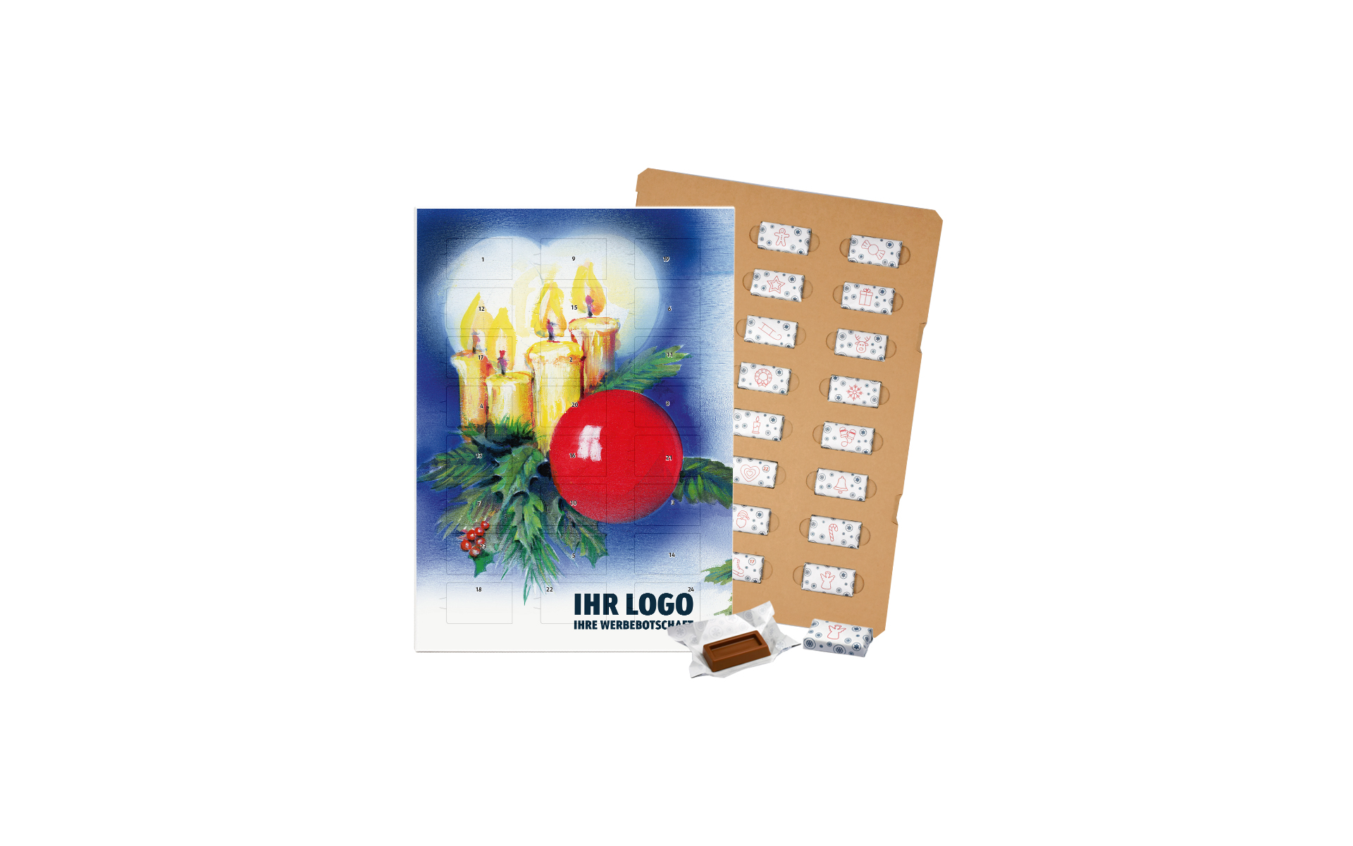 Schoko-Adventskalender Eco "Kerzen"
