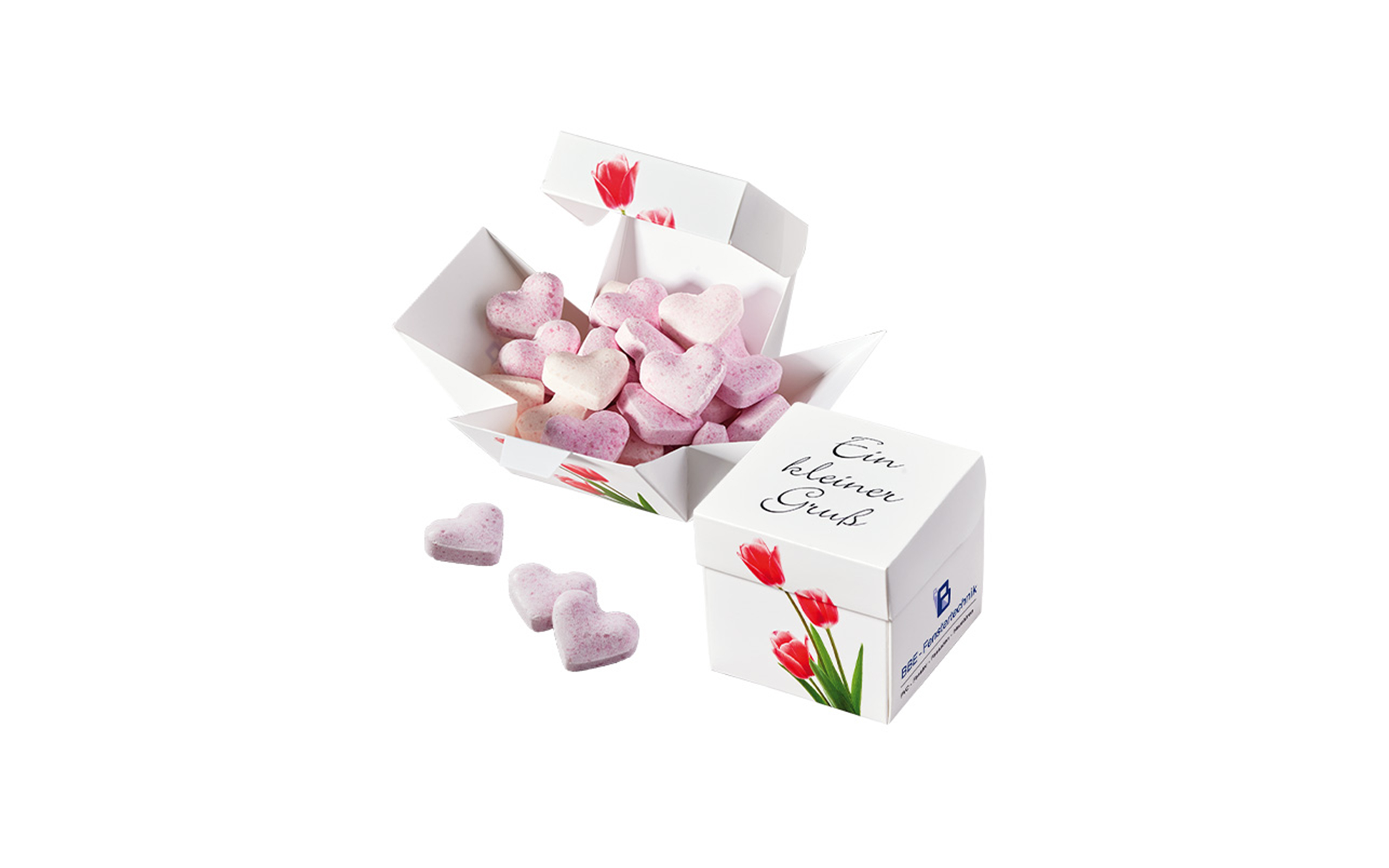 Werbe-Würfel "Brause-Herzen"