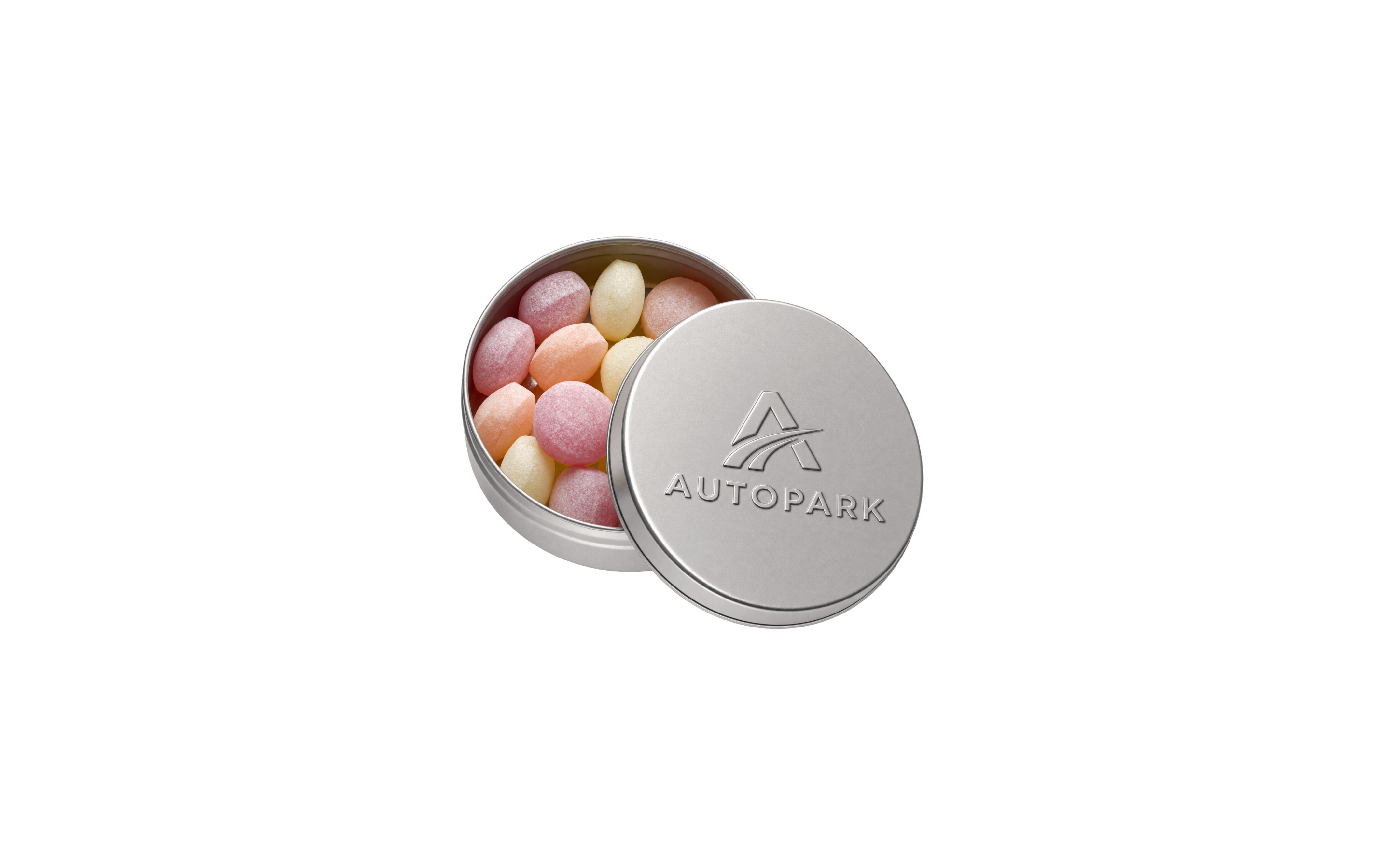 XS-Prägedose "Fruchtbonbons" Silber (glänzend)