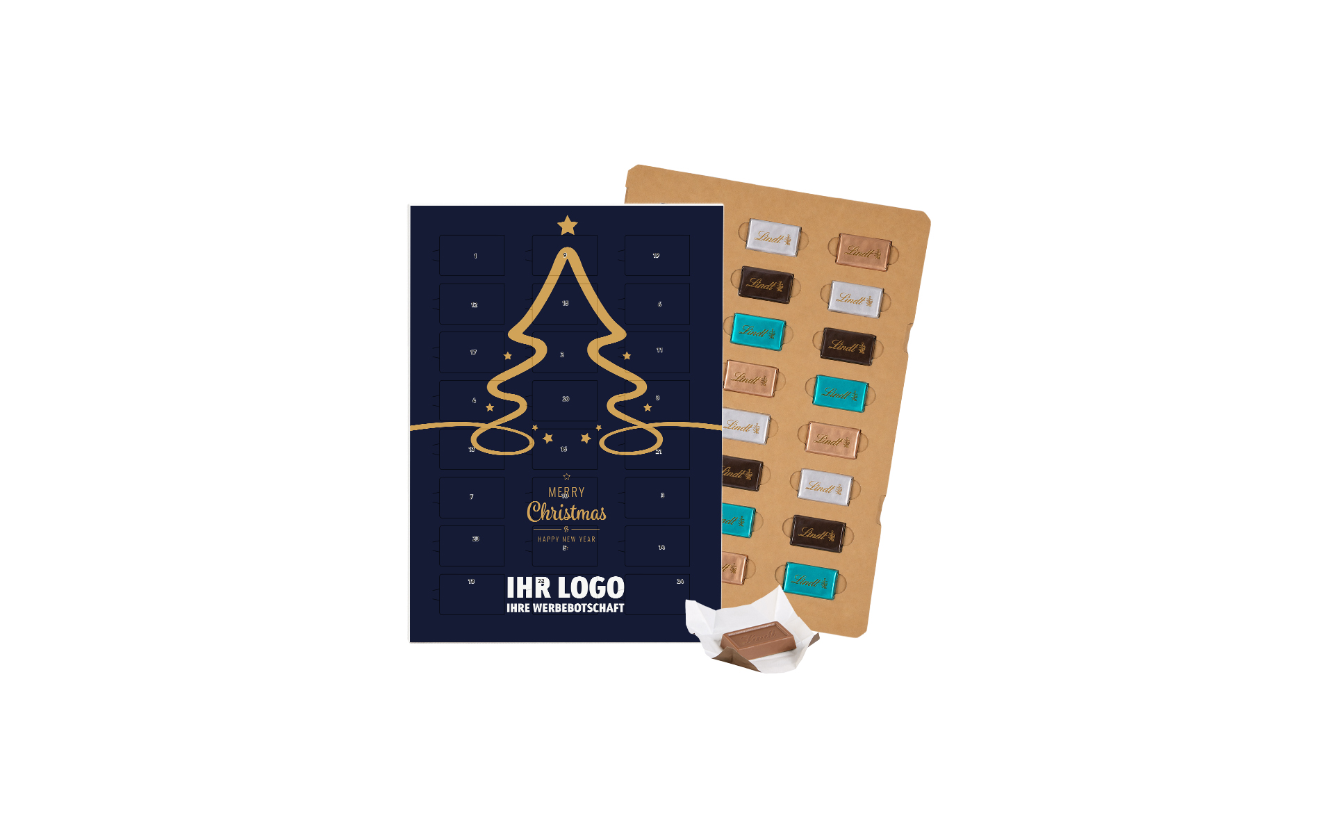Schoko-Adventskalender Eco Lindt "Golden Christmas"