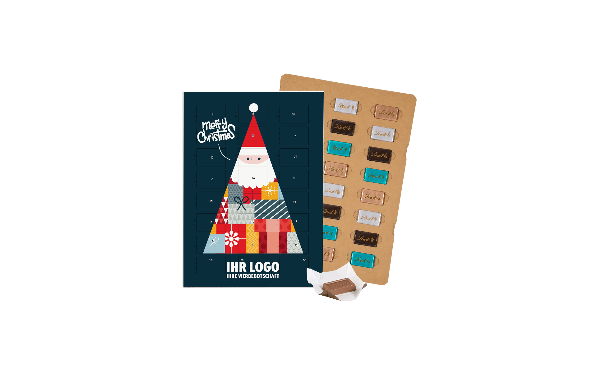 Schoko-Adventskalender Eco Lindt "Happy Santa"
