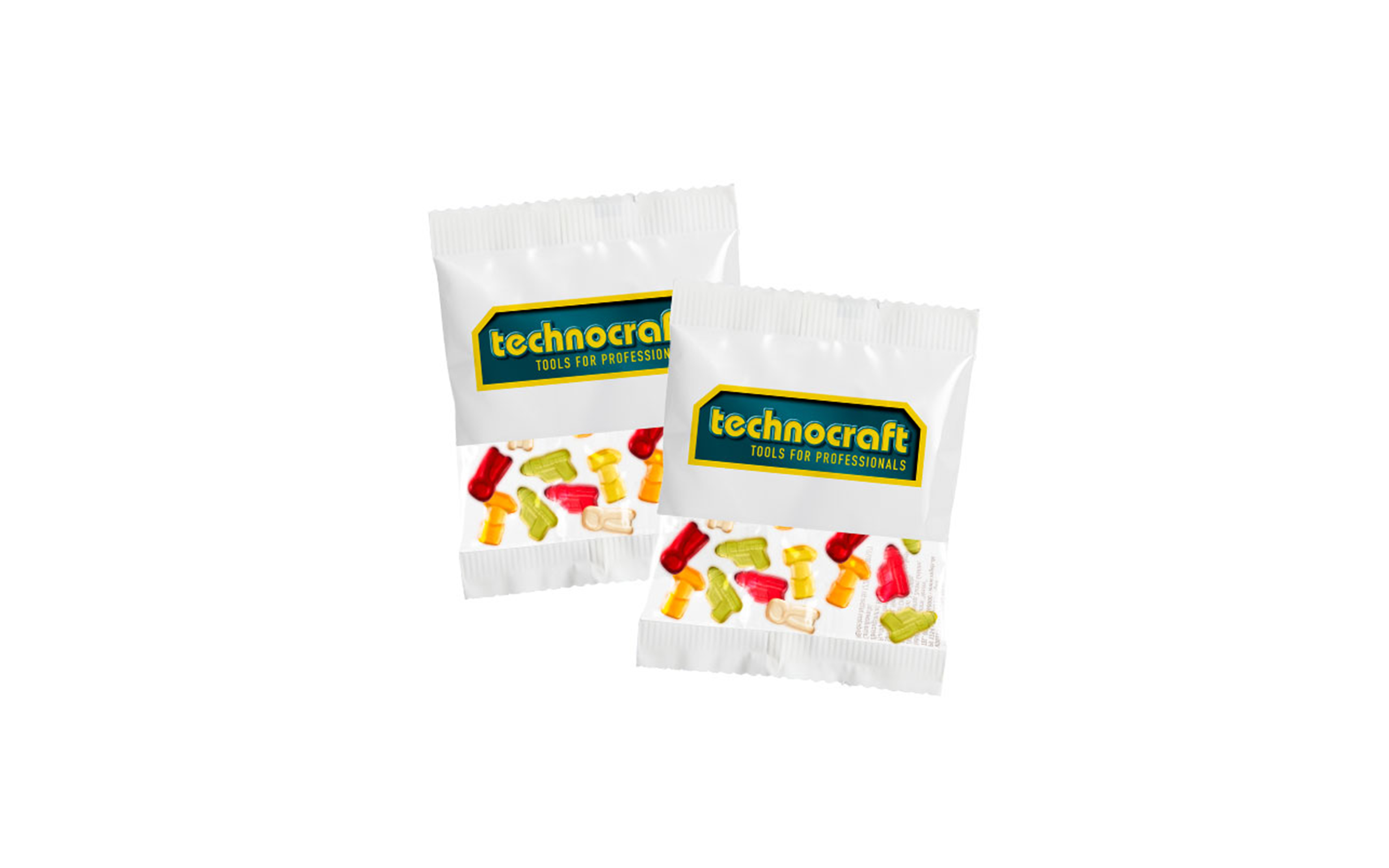 Fruchtgummi-Werbetüte 20g "Werkzeuge" (kompostierbare Folie)