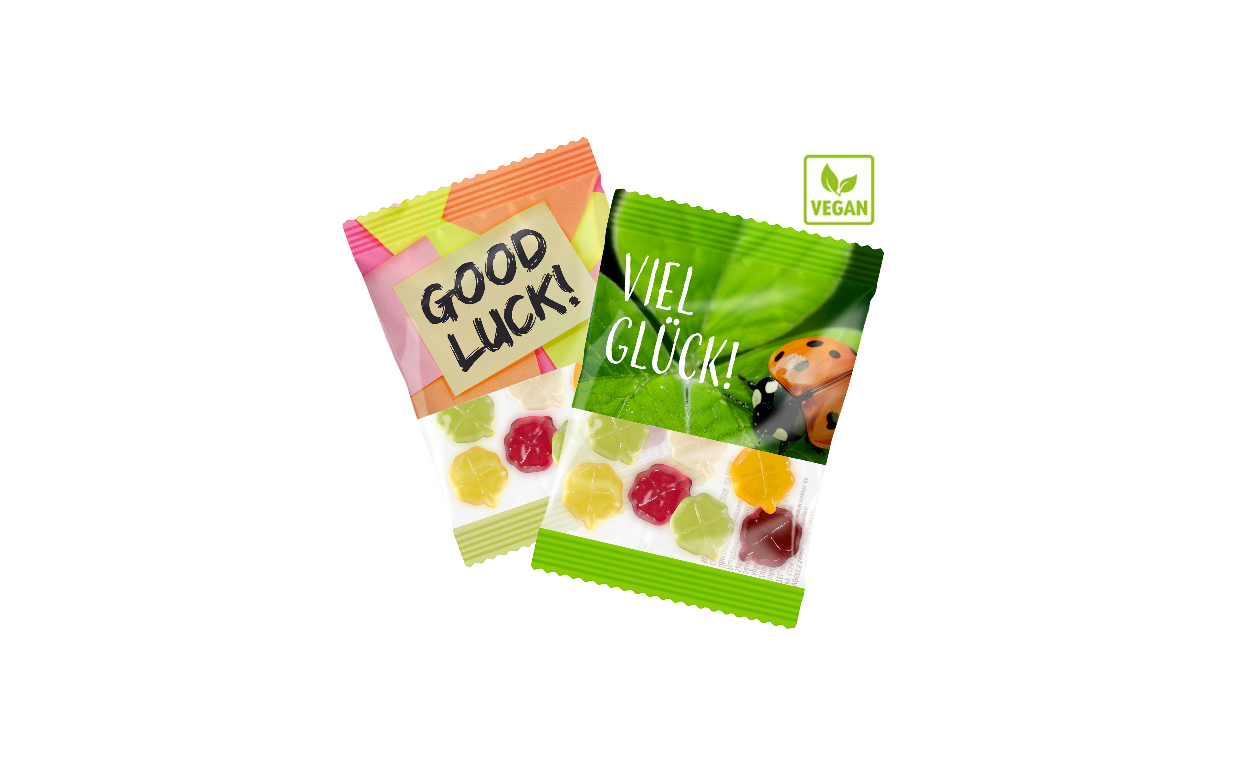 Fruchtgummi-Werbetüte Vegan "Kleeblatt" 10g