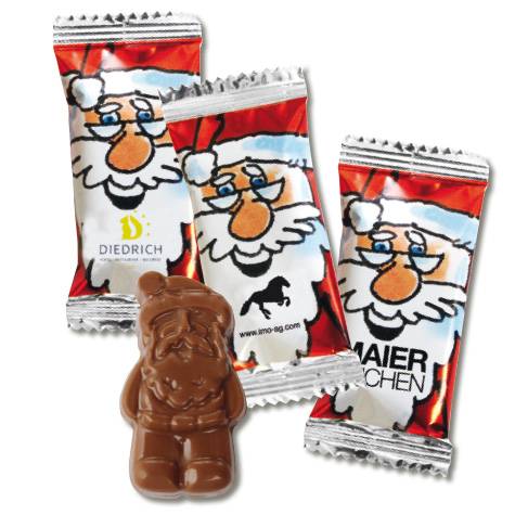Nikolaus aus feinster Schokolade für Weihnachtswerbung.