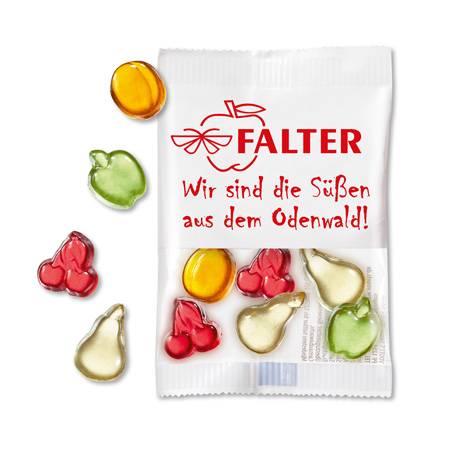 Fruchtgummi "Streuobst-Mix" in der 10g Werbetüte