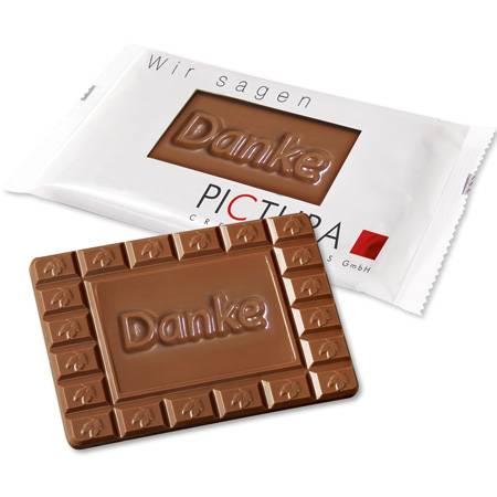 Werbe-Schokoladentafel 60g "Danke"
