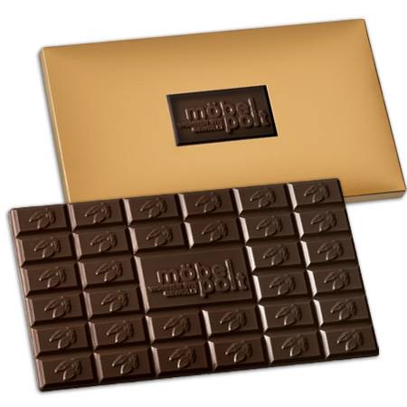 Feinste Zartbitter-Schokoladen als hochwertiges Werbepräsent