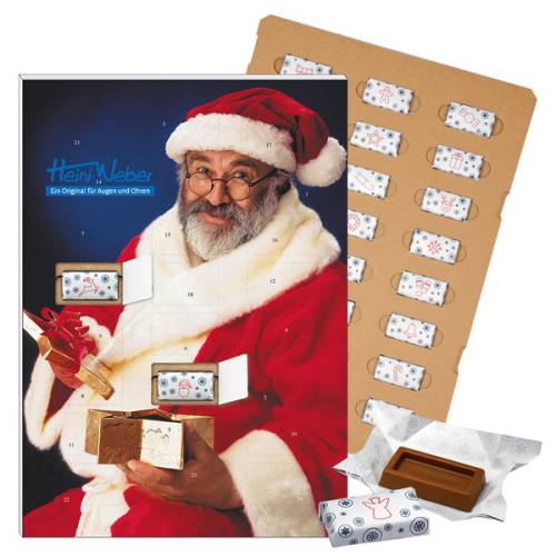 ECO-Adventskalender "Papa Noel" mit Schokoladen-Täfelchen