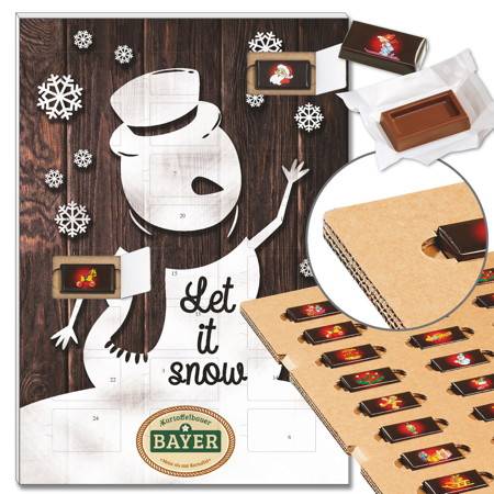 Schoko-Adventskalender "Let it Snow" mit ECO-Tray