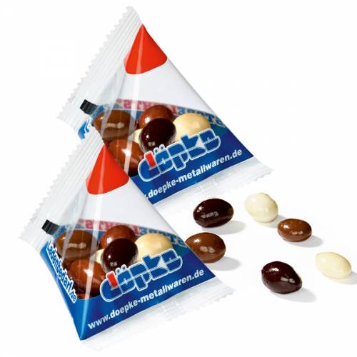 Werbe-Pyramide "Schoko-Erdnüsse"