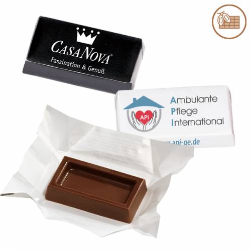 Werbe-Schokoladentäfelchen 4,6g im weißen Kuvert