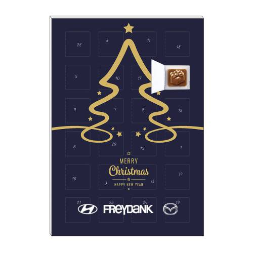 Schoko-Adventskalender Kompakt "Golden Christmas"