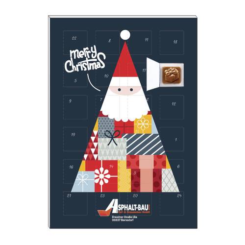 Schokoladen Adventskalender Kompakt "Happy Santa"